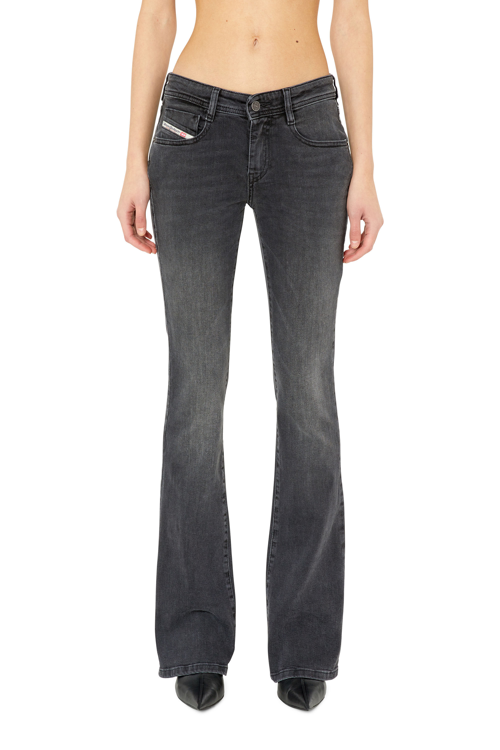 Diesel - 1969 D-Ebbey 0IHAV Bootcut and Flare Jeans, Black/Dark grey - Image 3
