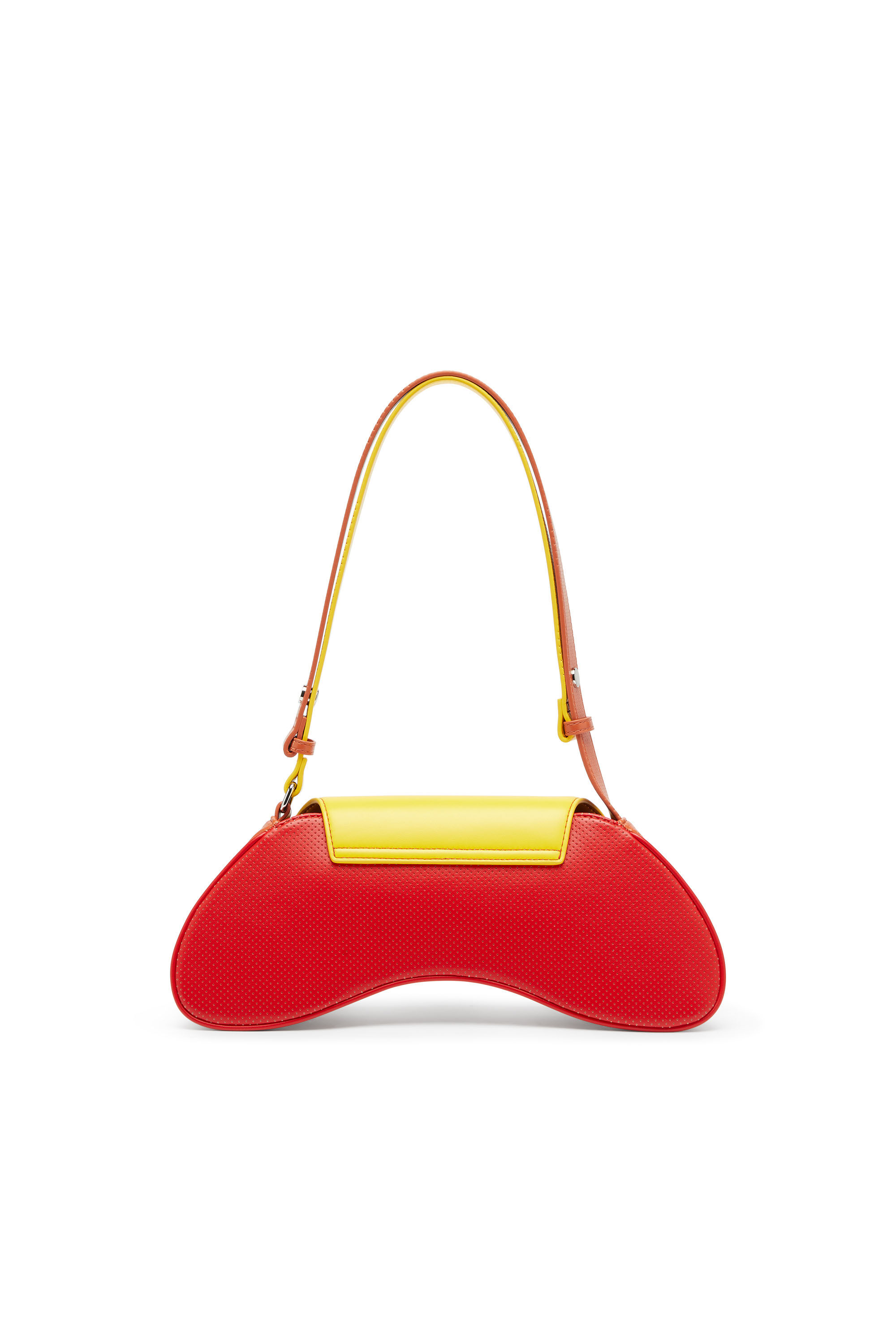 Diesel - PLAY CROSSBODY, Woman's Play - Crossbody bag in quilted perforated PU in Orange/Yellow - 2