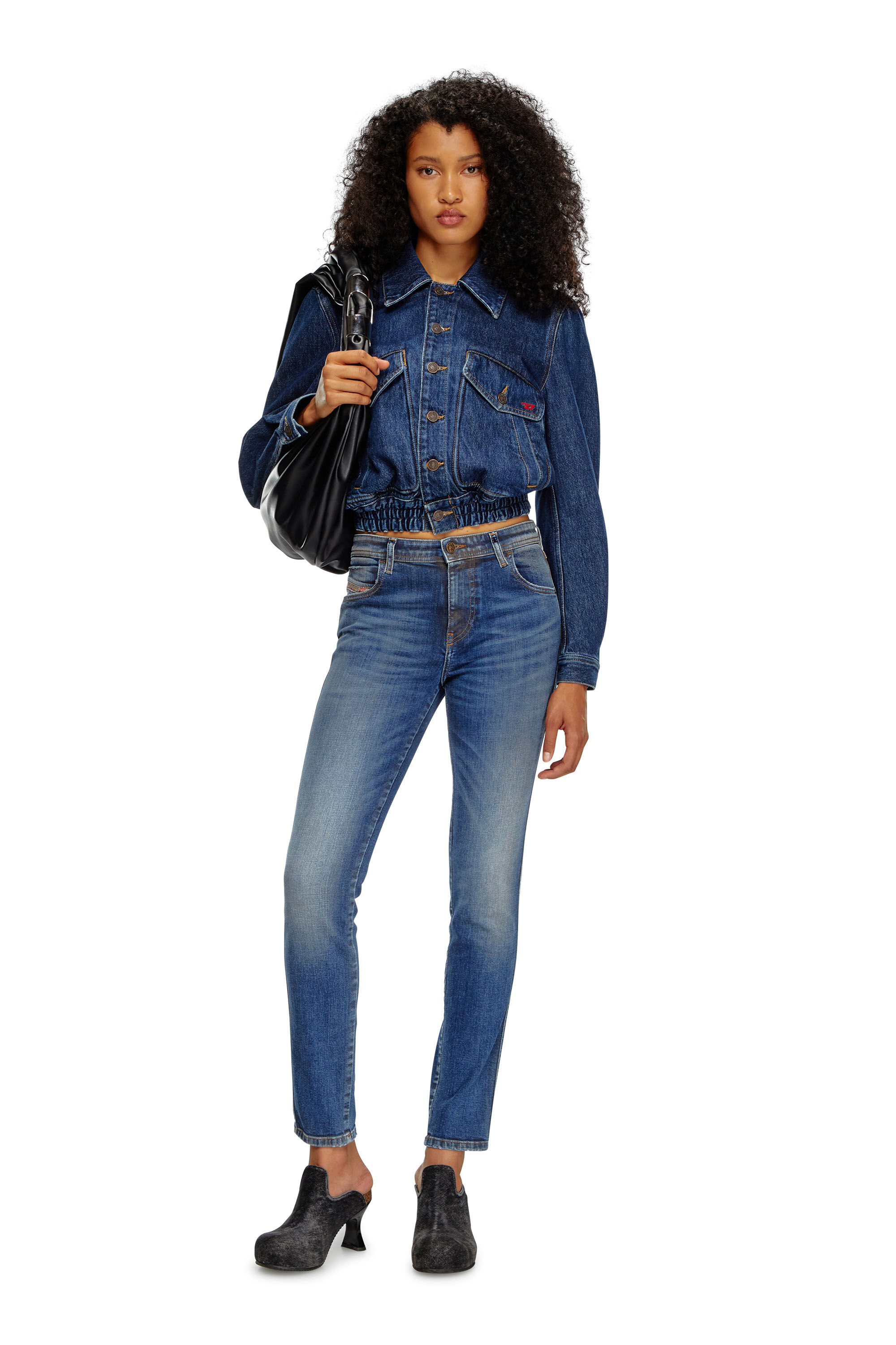 Diesel - Woman Skinny Jeans 2015 Babhila 09J32, Dark Blue - Image 1