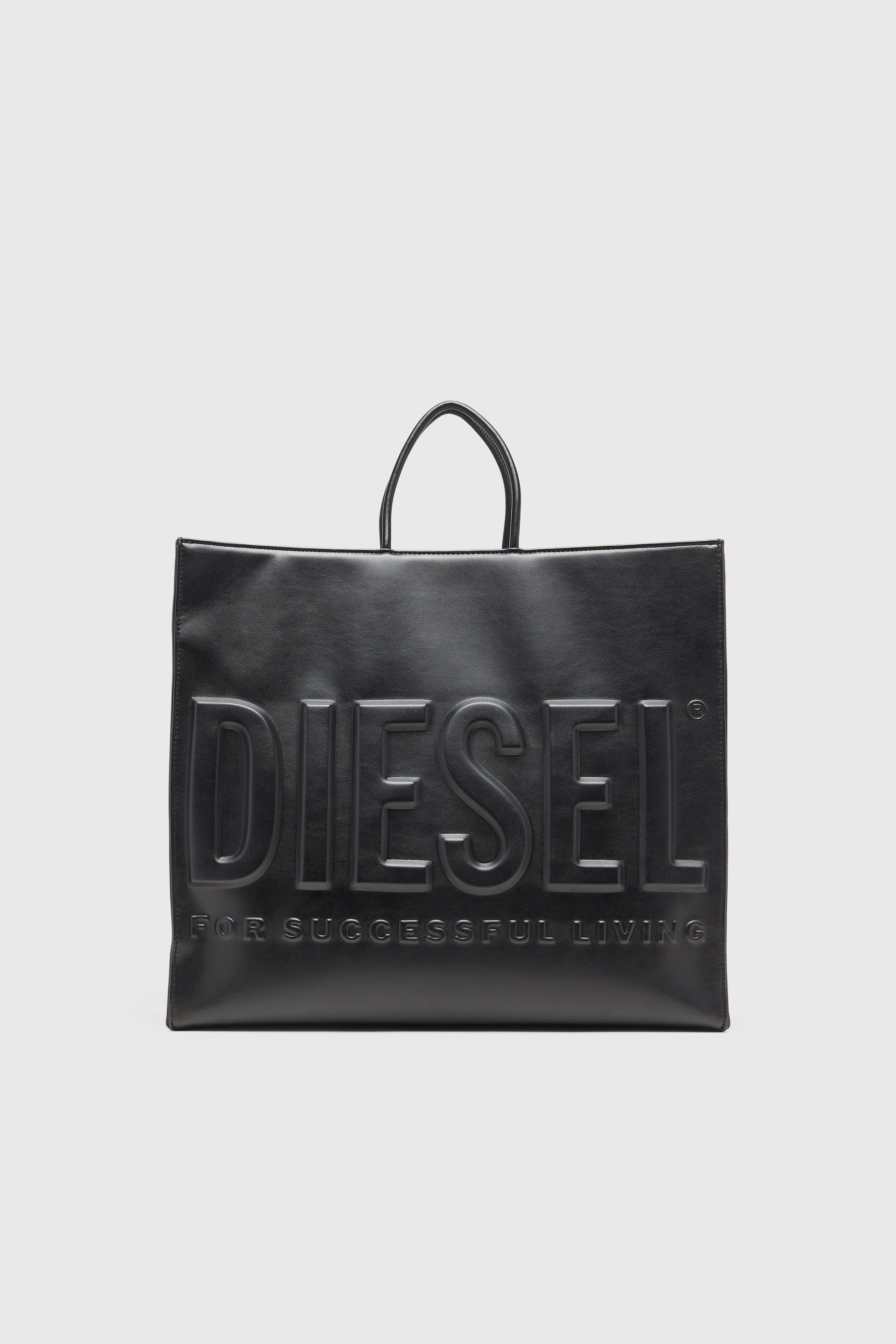 Diesel - DSL 3D SHOPPER EW X, Unisex's Dsl 3D - Shopping bag with embossed logo in Black - 2