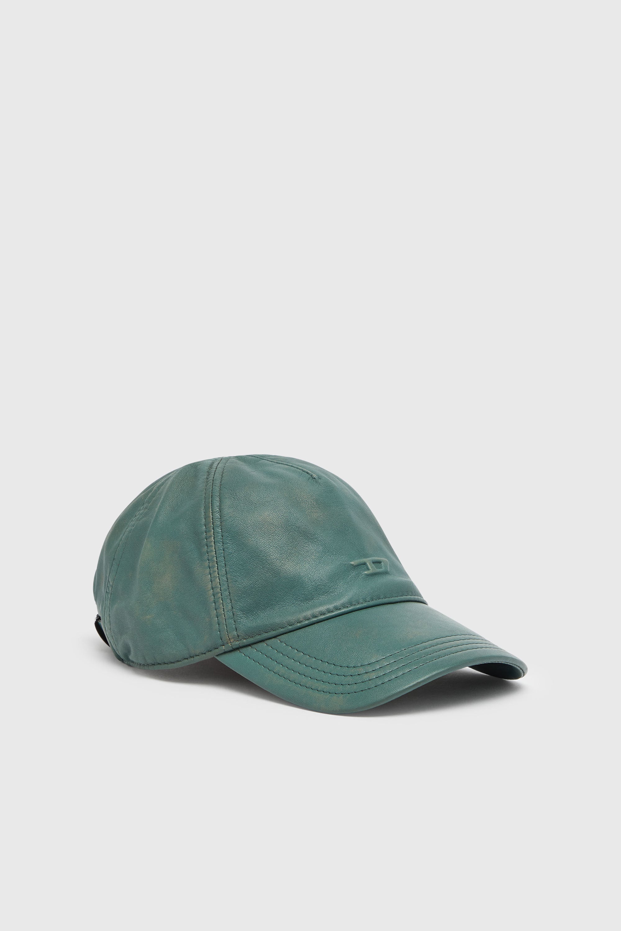 Diesel - C-ASPO, Man's Baseball cap in treated leather in null - 1