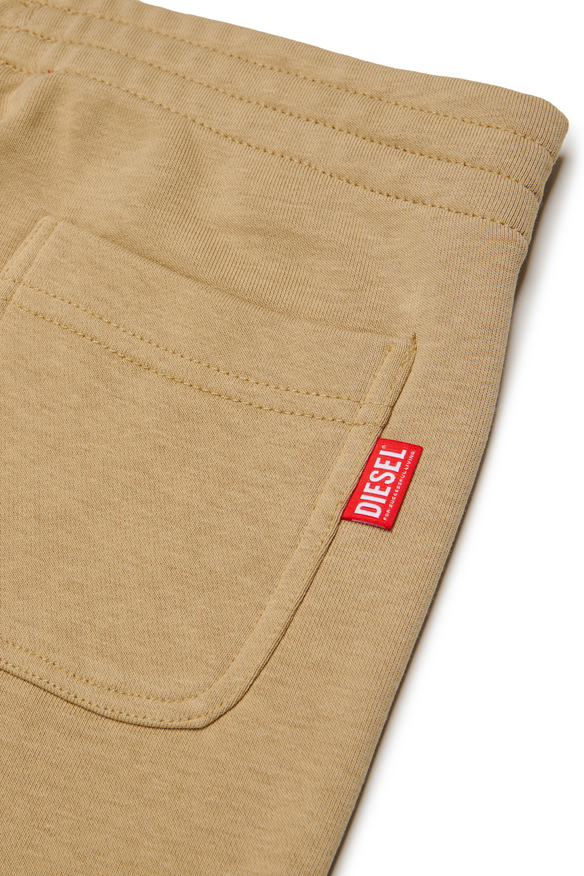 Diesel - PRES, Man's Sweatpants with cut-off logo print in Brown - 4