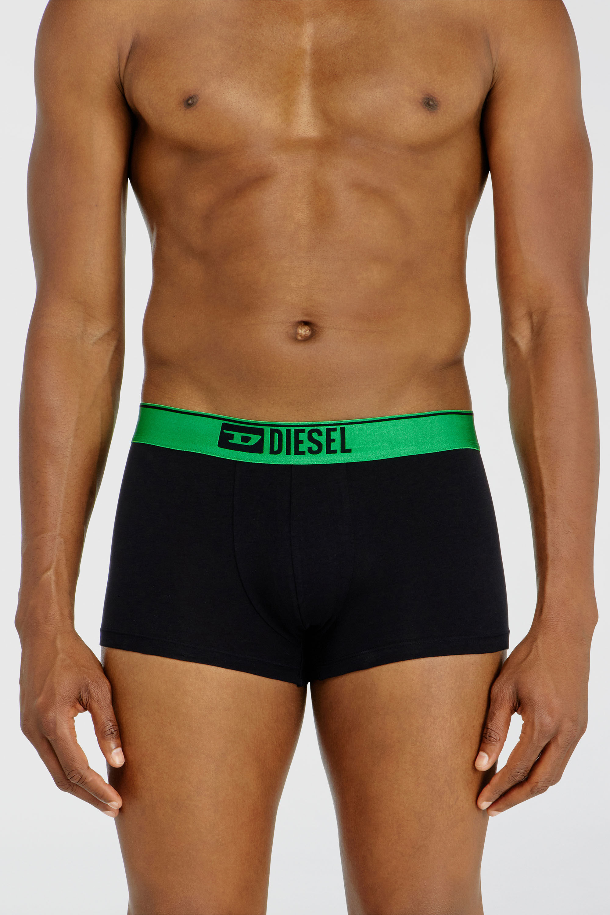 Diesel - DAMIEN-GFT-3PACK, Man's Three-pack boxer briefs with metallic waistband in Black - 3