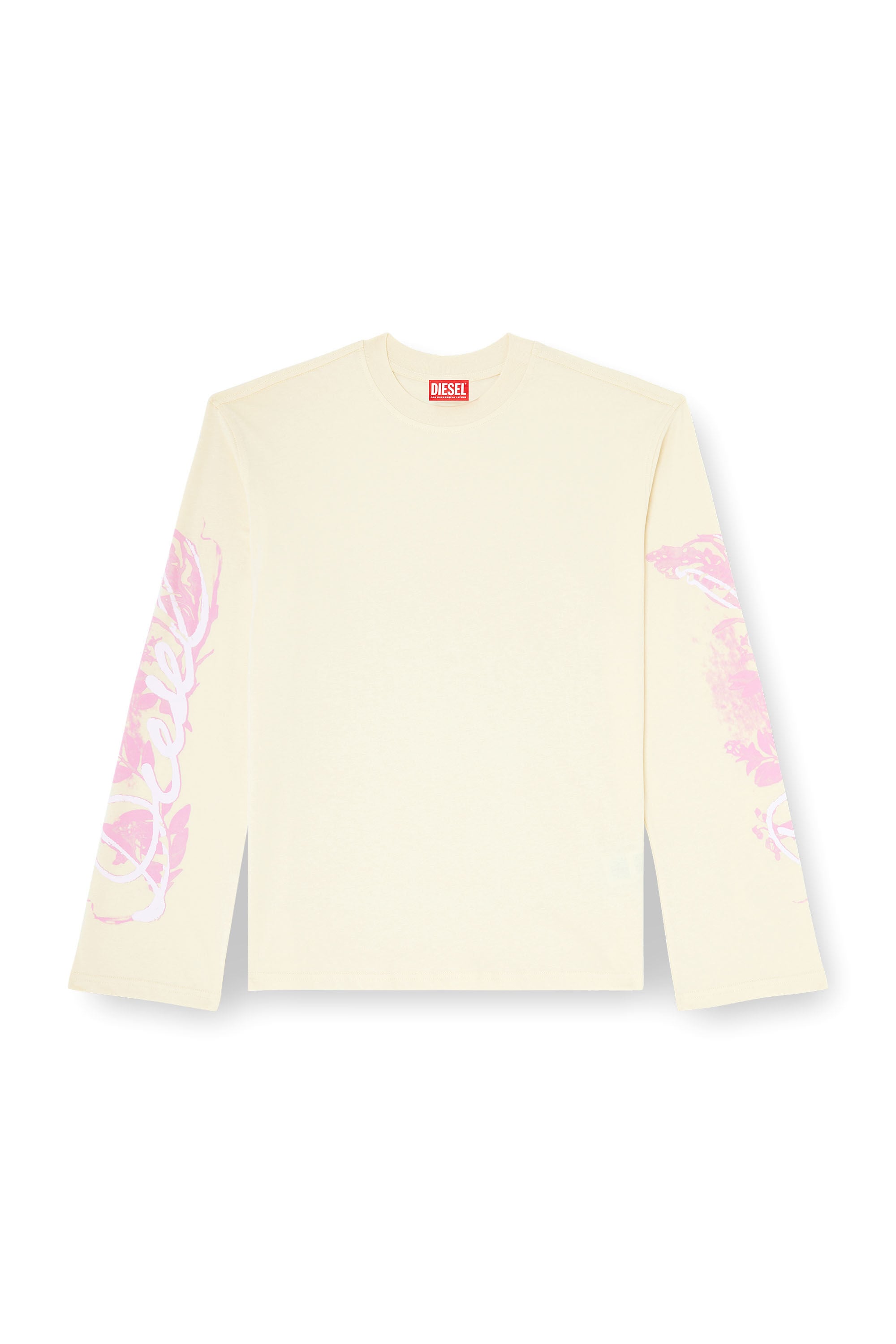 Diesel - T-HILARY-LS-AA3, Woman's Long-sleeve T-shirt with graphic prints and crystals in null - 2