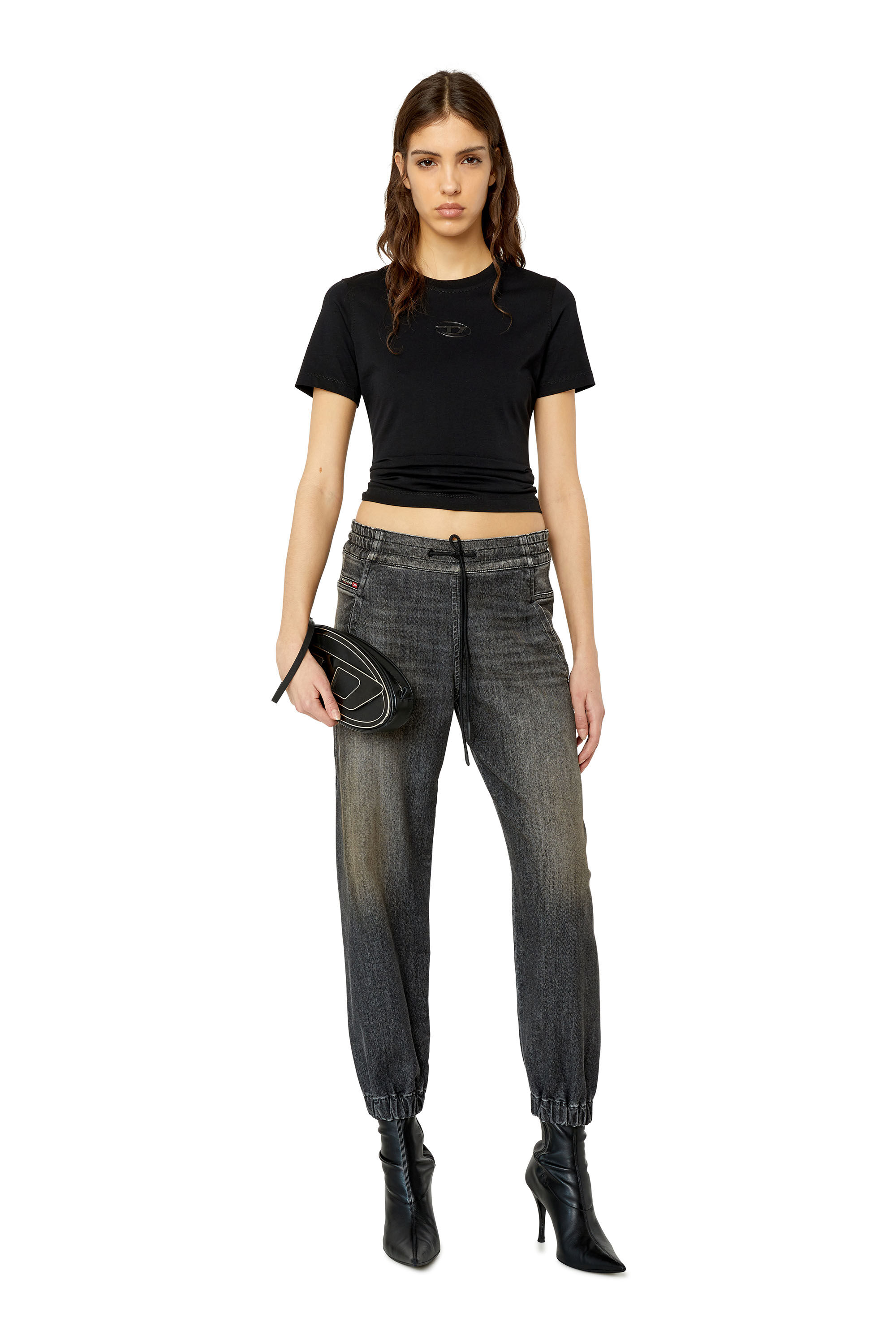 Diesel - Boyfriend Krailey JoggJeans® 09F01, Black/Dark grey - Image 1