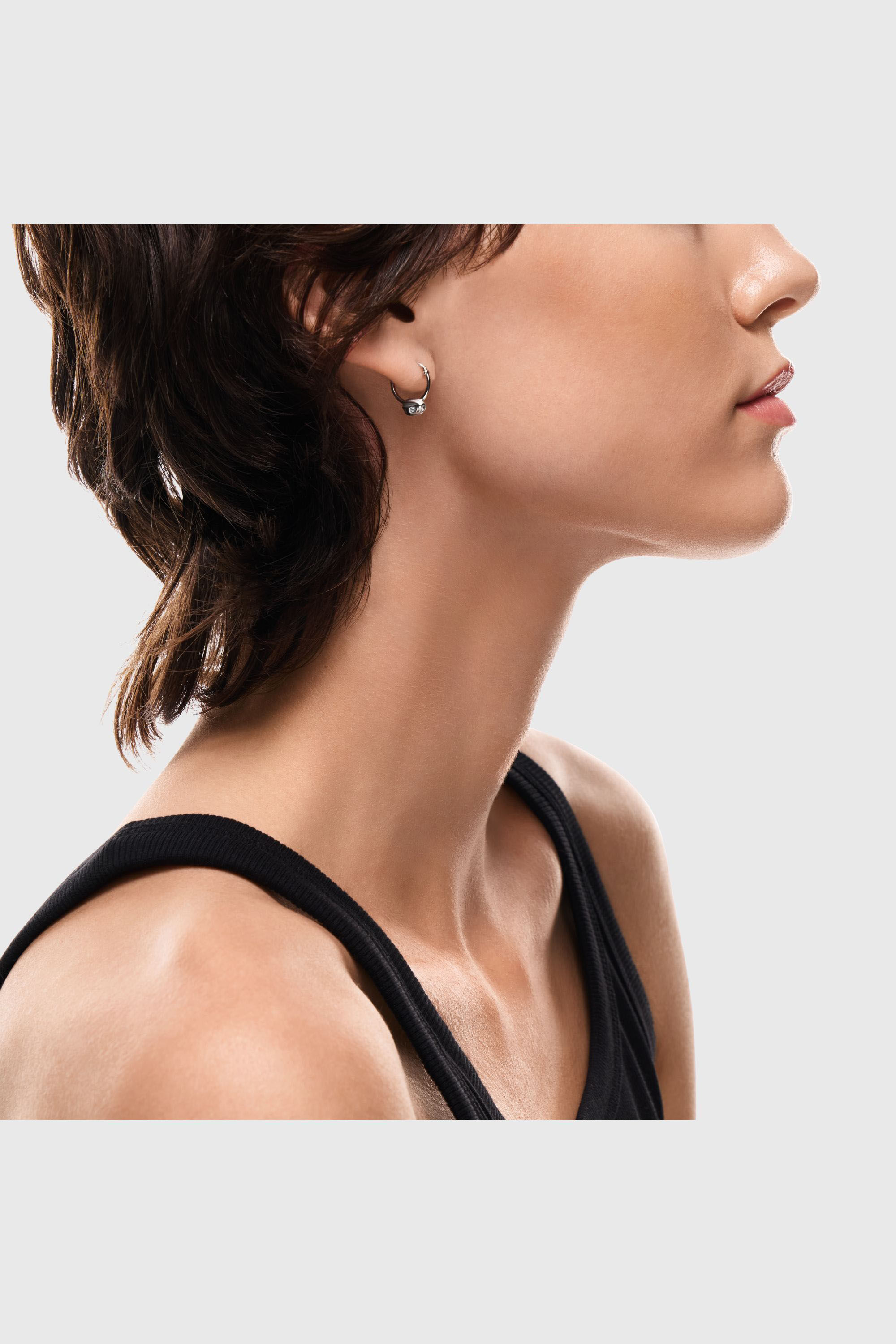 Diesel - DX1703040 JEWELLERY, Unisex's Stainless steel hoop earring in Silver - 4