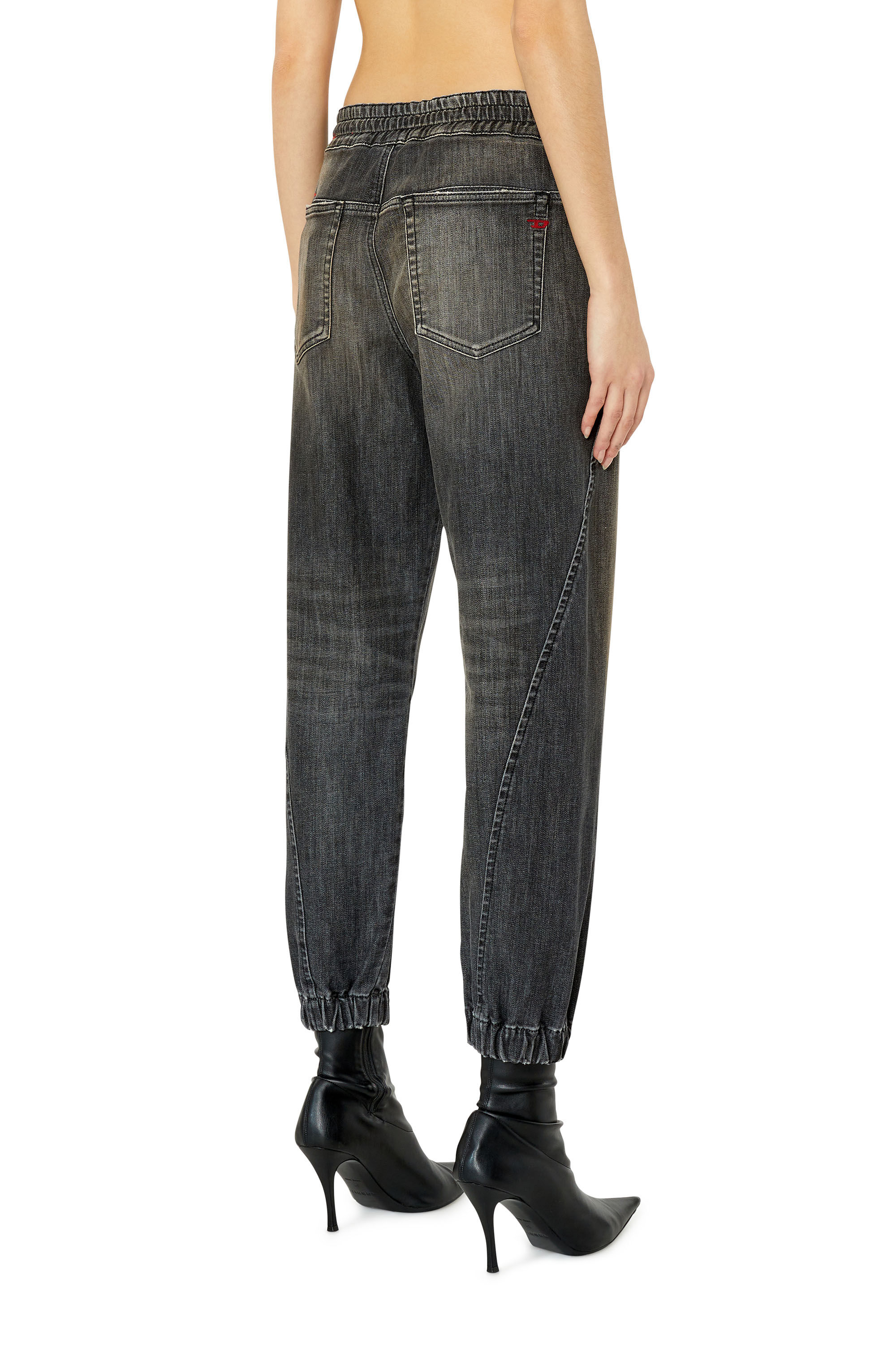 Diesel - Boyfriend Krailey JoggJeans® 09F01, Black/Dark grey - Image 4