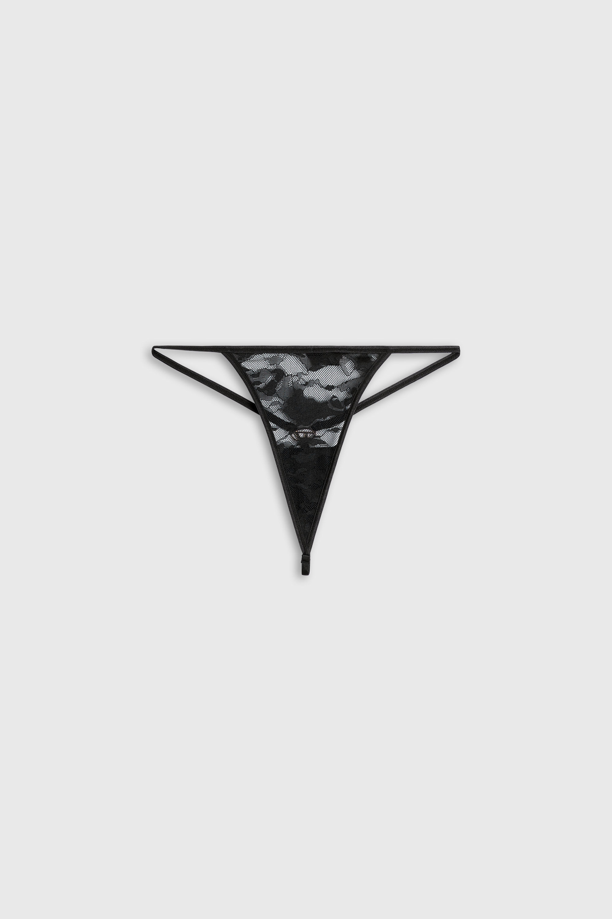Diesel - GEMMA-UTLT, Woman's Thong in camo lace in Black - 2