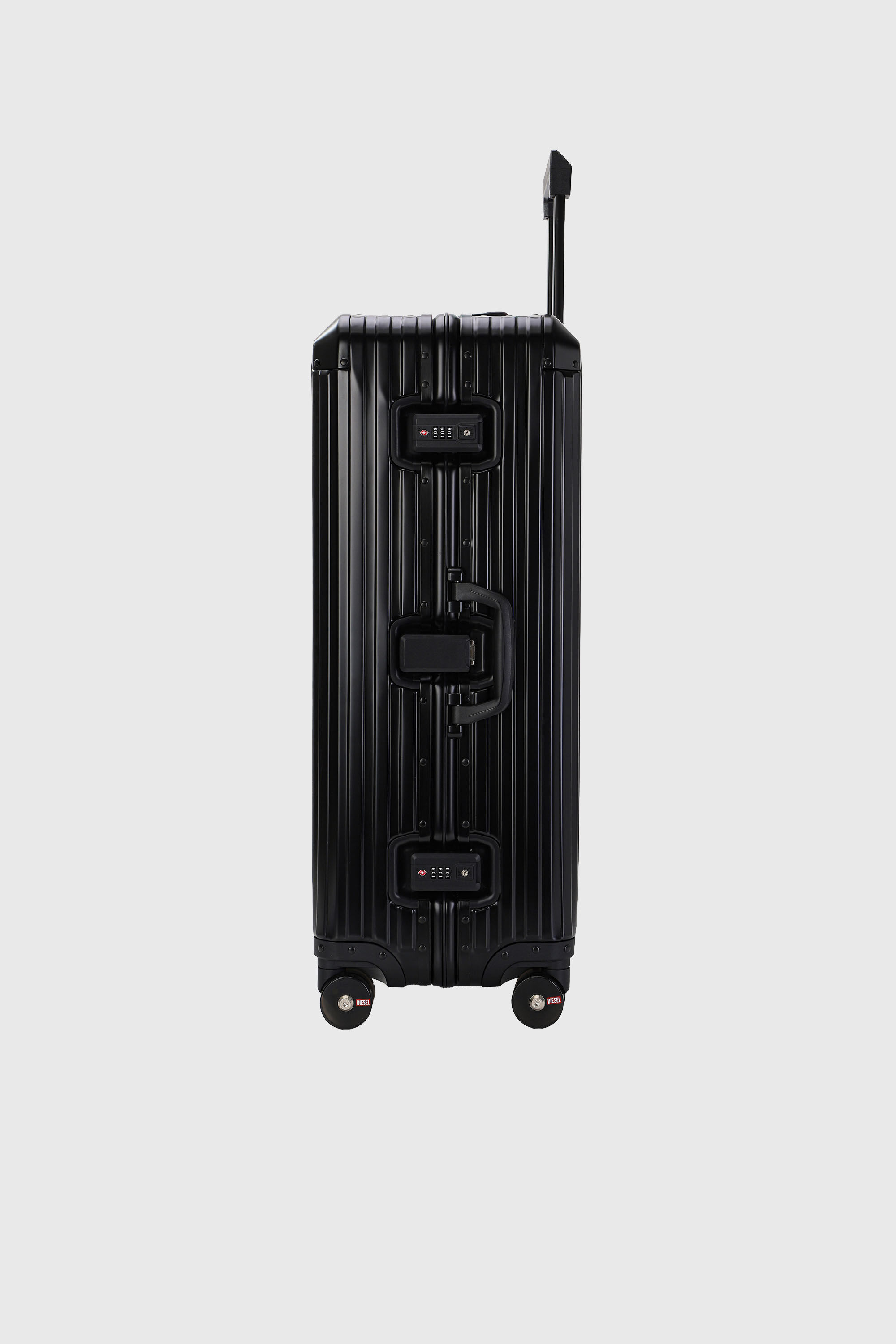 Diesel - DIESEL ALUMINUM TROLLEY- DSL002, Unisex's Aluminum suitcase size L in Black - 4