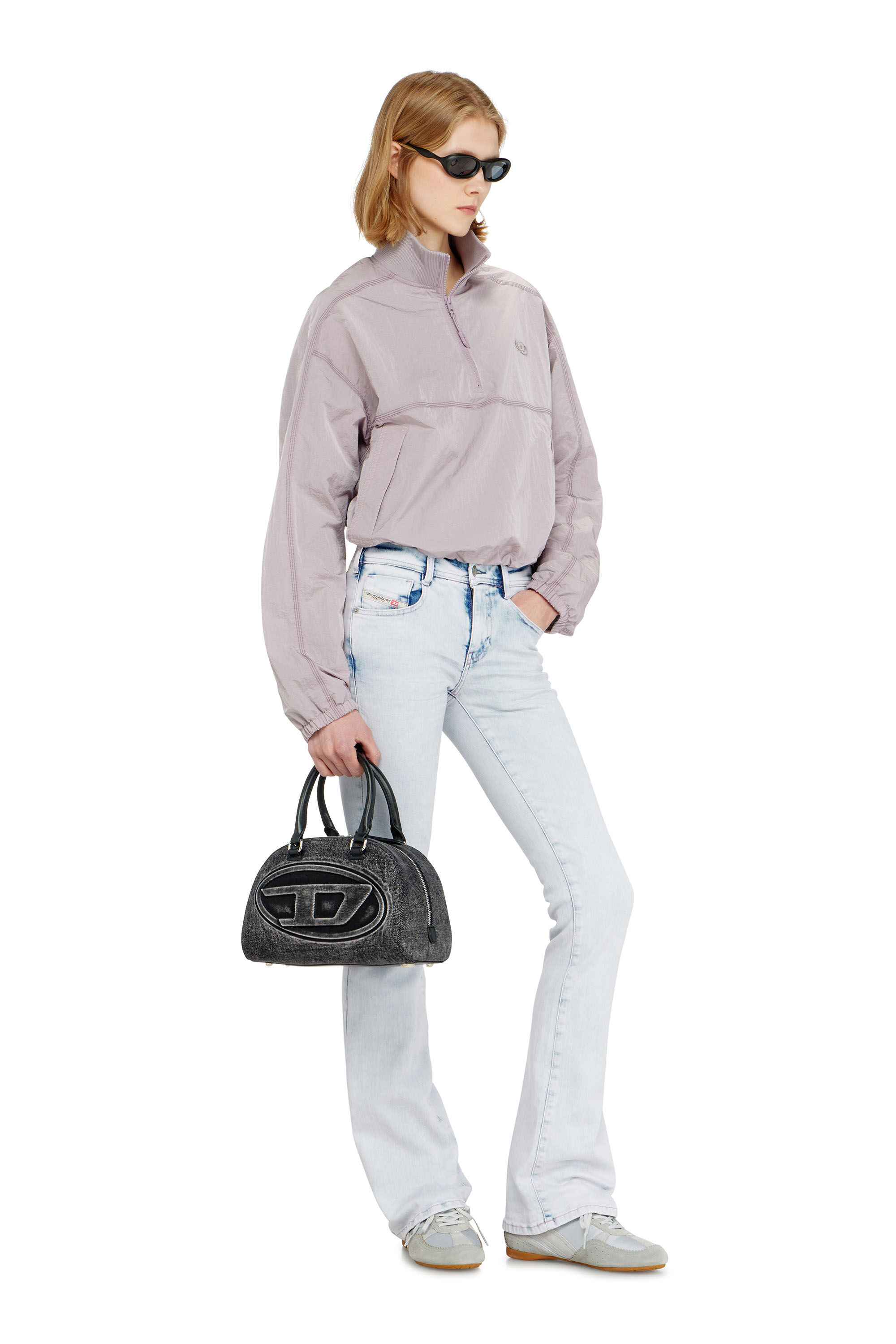 Diesel - G-ANOCK, Woman's Relaxed nylon jacket with mock neck in null - 1