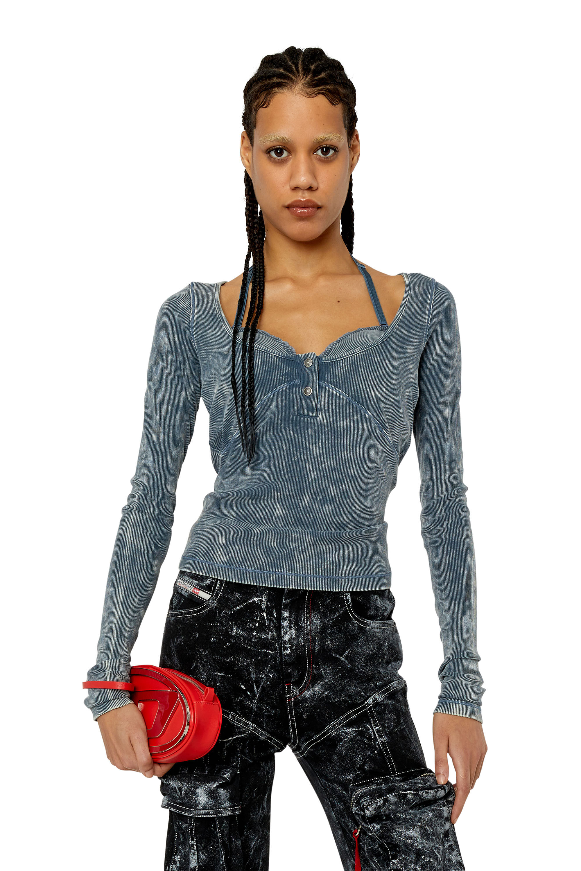 Diesel - T-ANALIE, Blue - Image 3