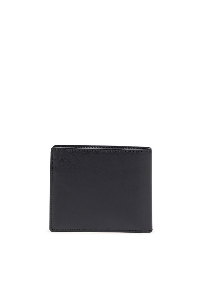 Diesel - BI FOLD COIN S, Man's Bi-fold wallet in leather with coin pocket in Black - 3