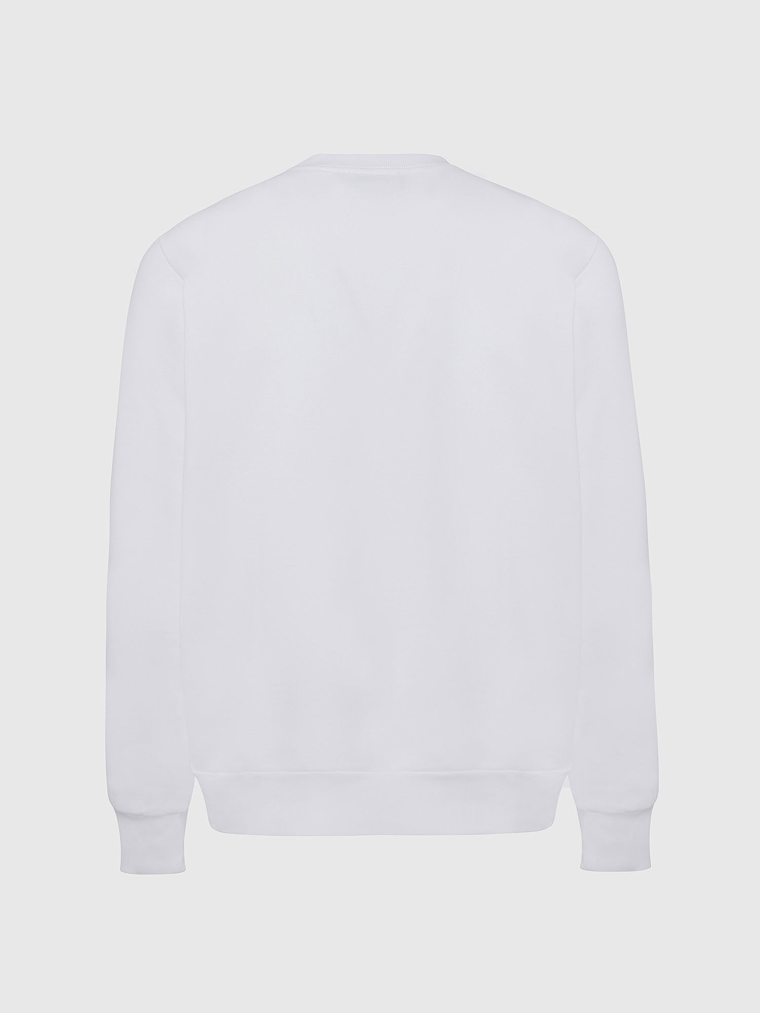 Diesel - S-GIRK-CUTY, Man's Sweatshirt with double logo print in White - 3