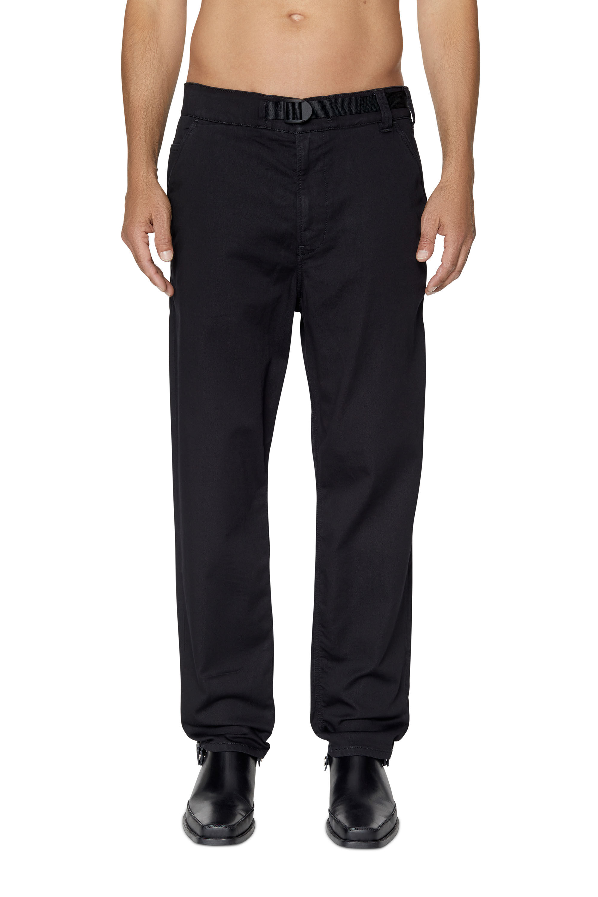 Diesel - Krooley JoggJeans® 069ZG Tapered, Black/Dark grey - Image 3