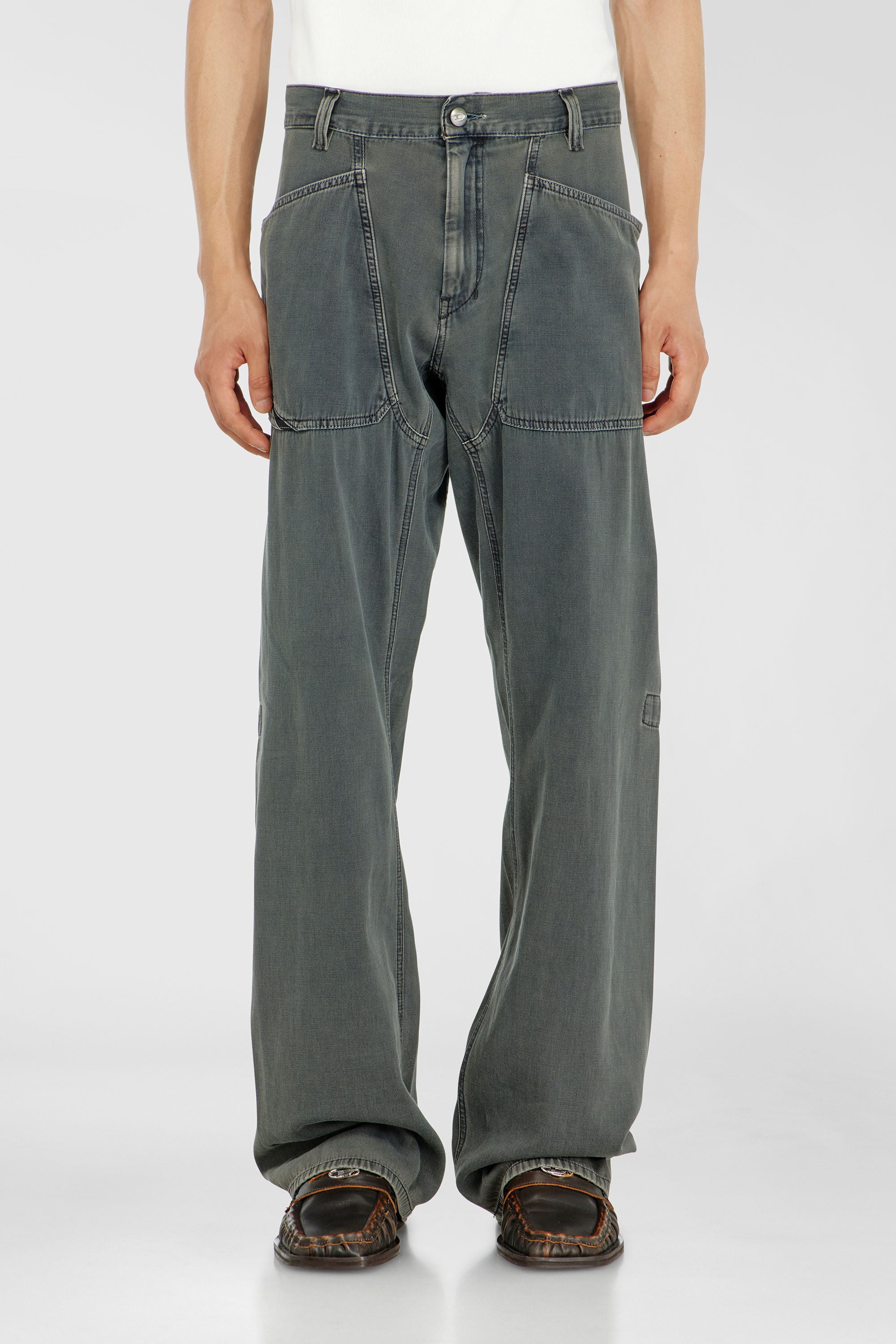 Diesel - Man's Relaxed Jeans D-Zeta 068WR, Grey - 4
