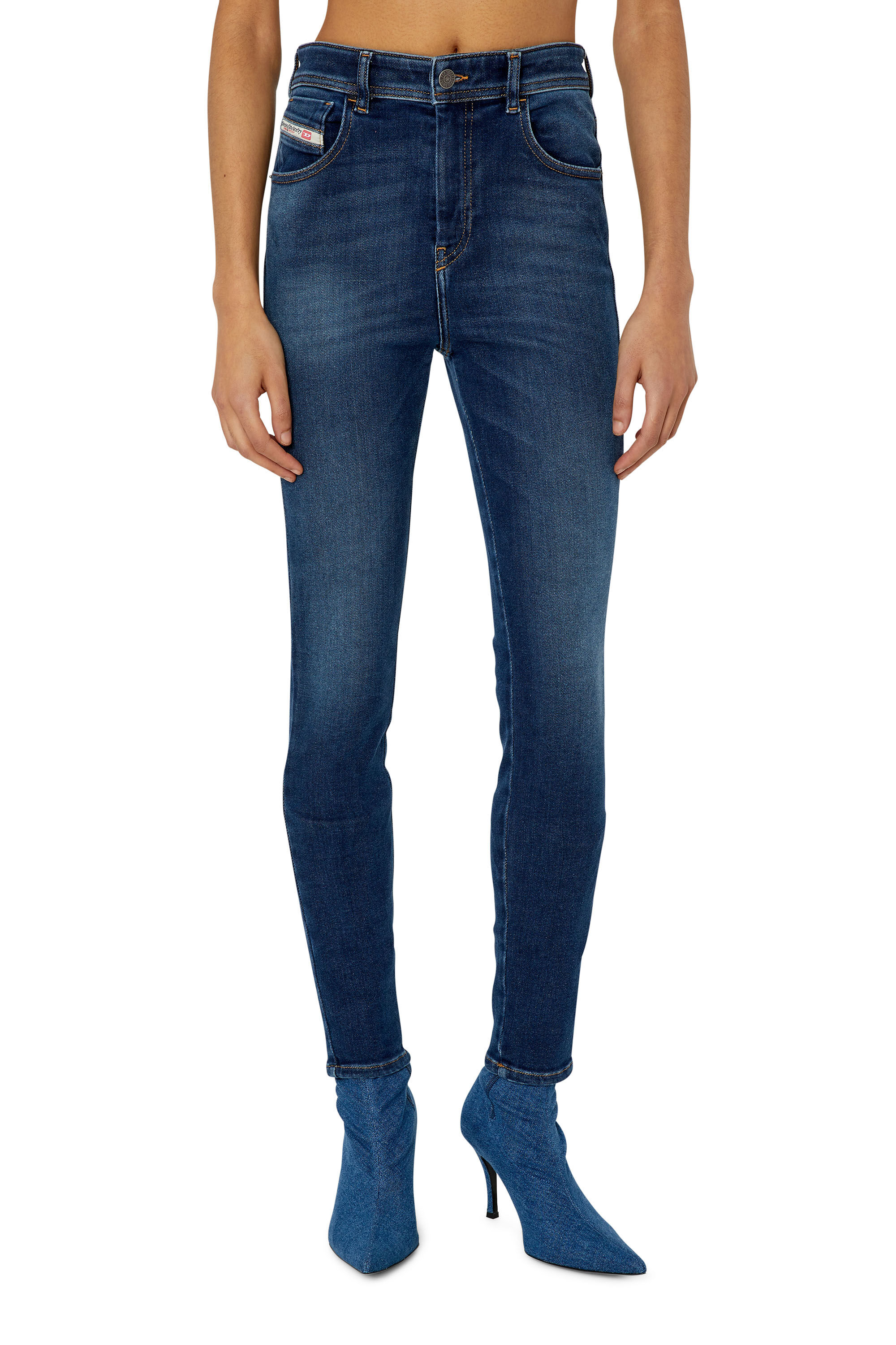 Diesel - 1984 Slandy-High 09E97 Super skinny Jeans, Dark Blue - Image 3