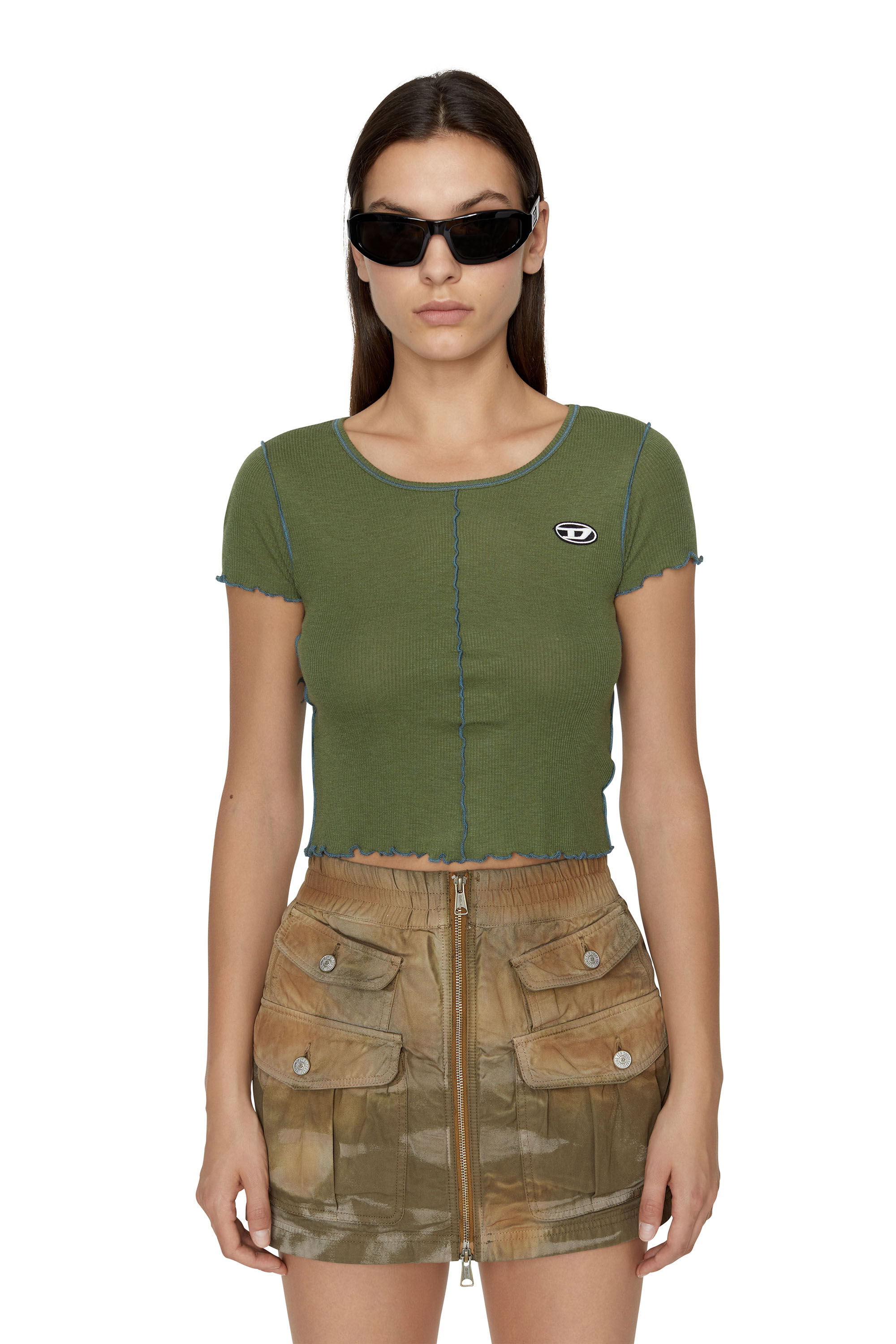 Diesel - T-RIBYELLE, Olive Green - Image 3