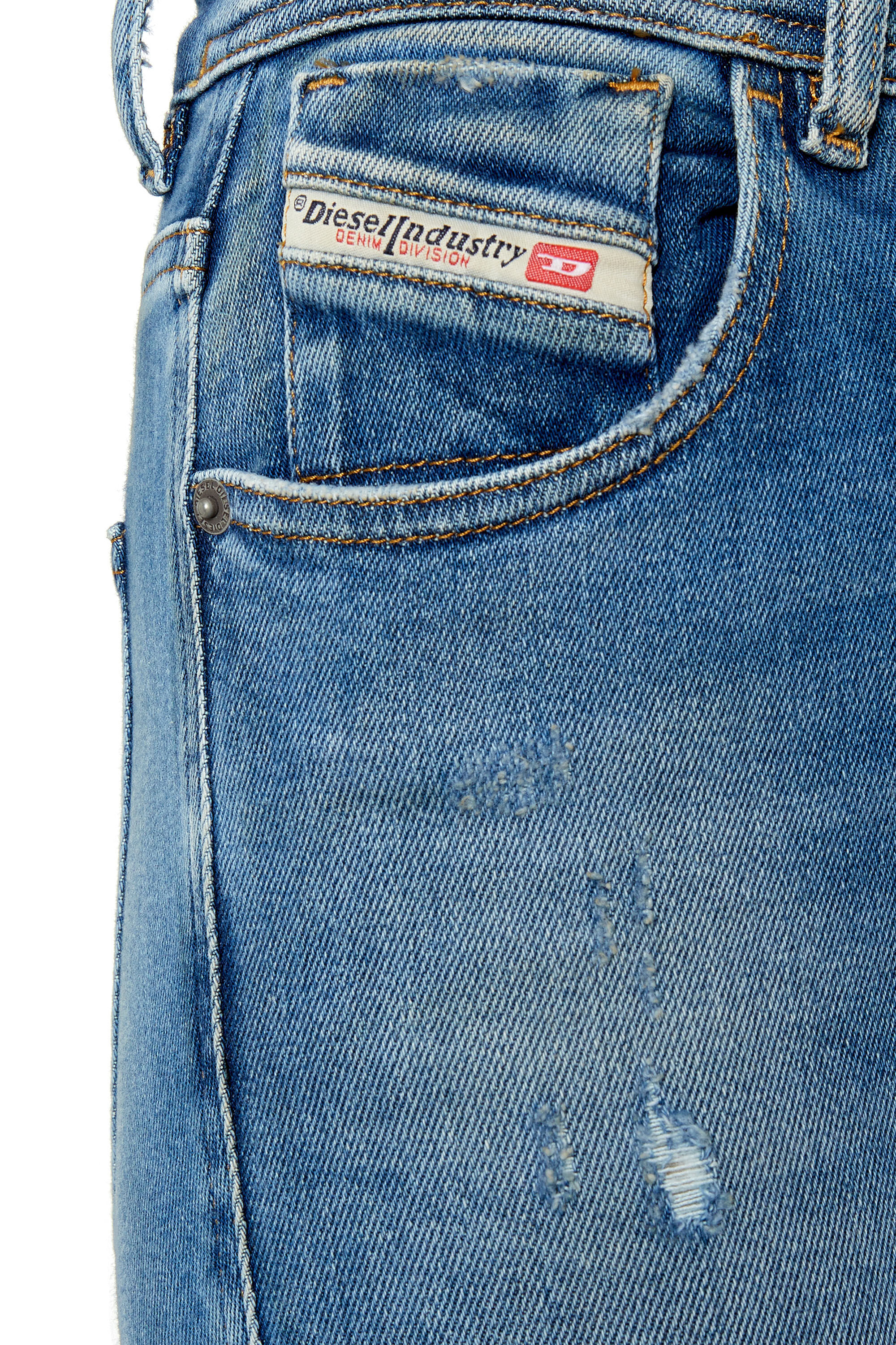 Diesel - 1984 Slandy-High 09E91 Super skinny Jeans, Light Blue - Image 5