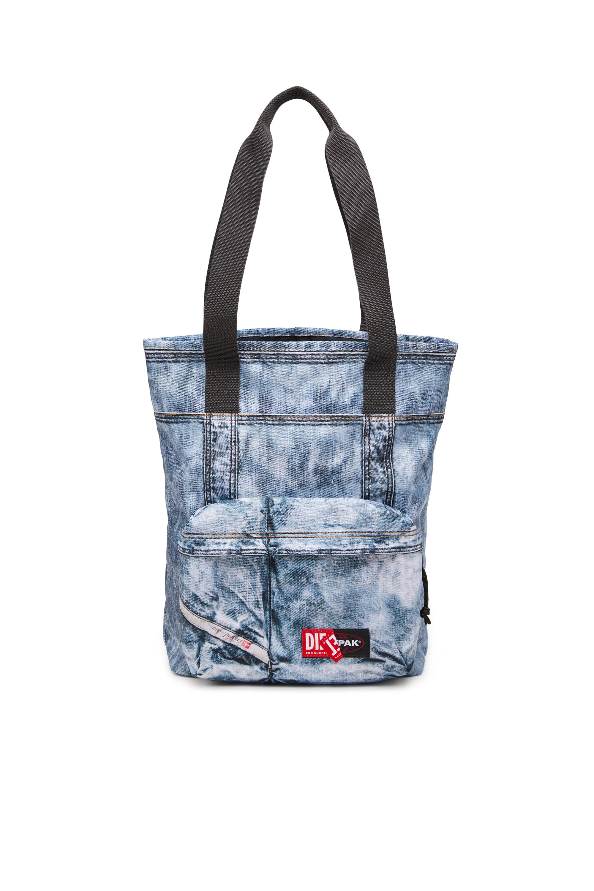 Women's Tote bag in trompe l'oeil denim | Blue | Diesel
