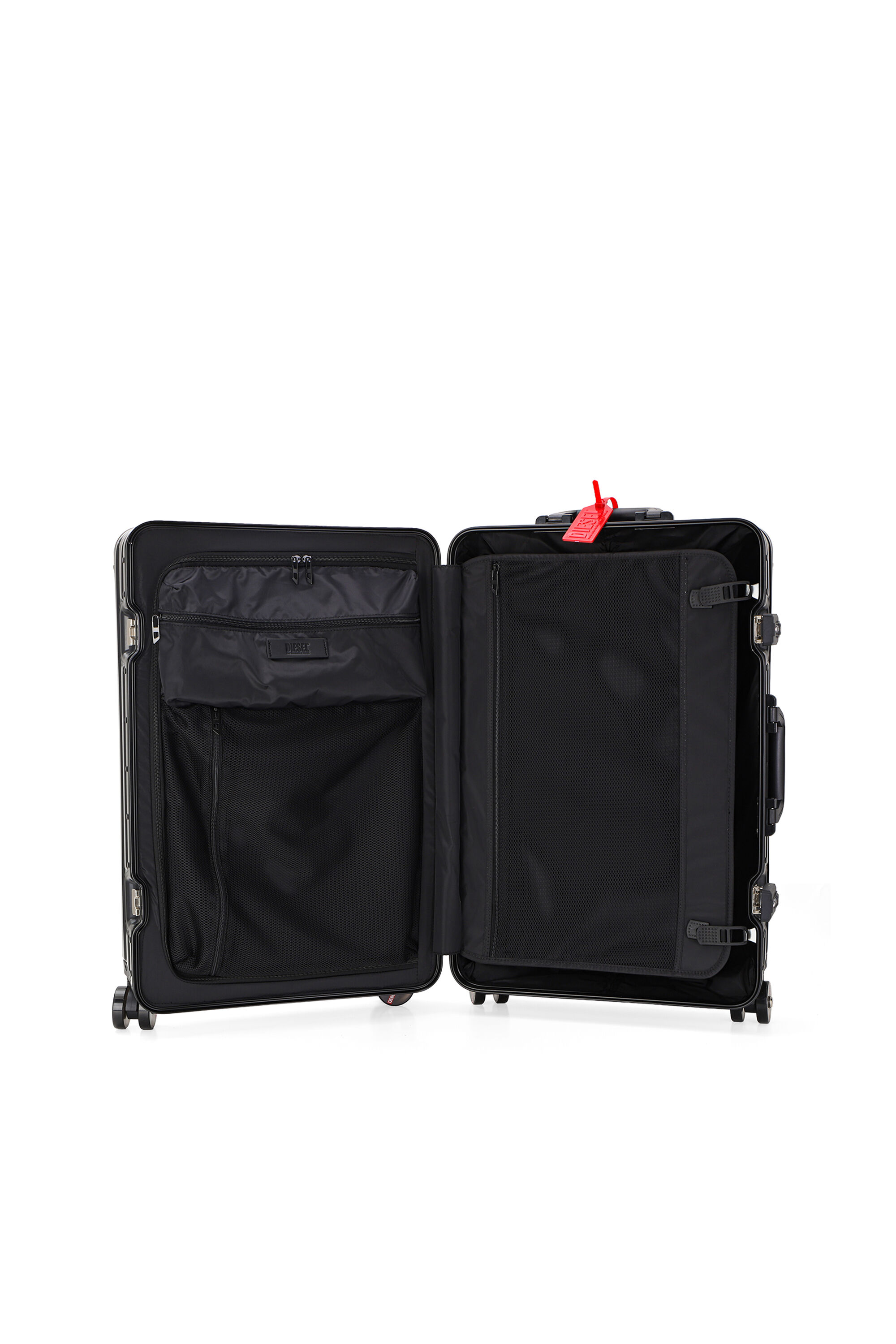 Diesel - DIESEL ALUMINUM TROLLEY- DSL002, Unisex's Aluminum suitcase size M in Black - 4
