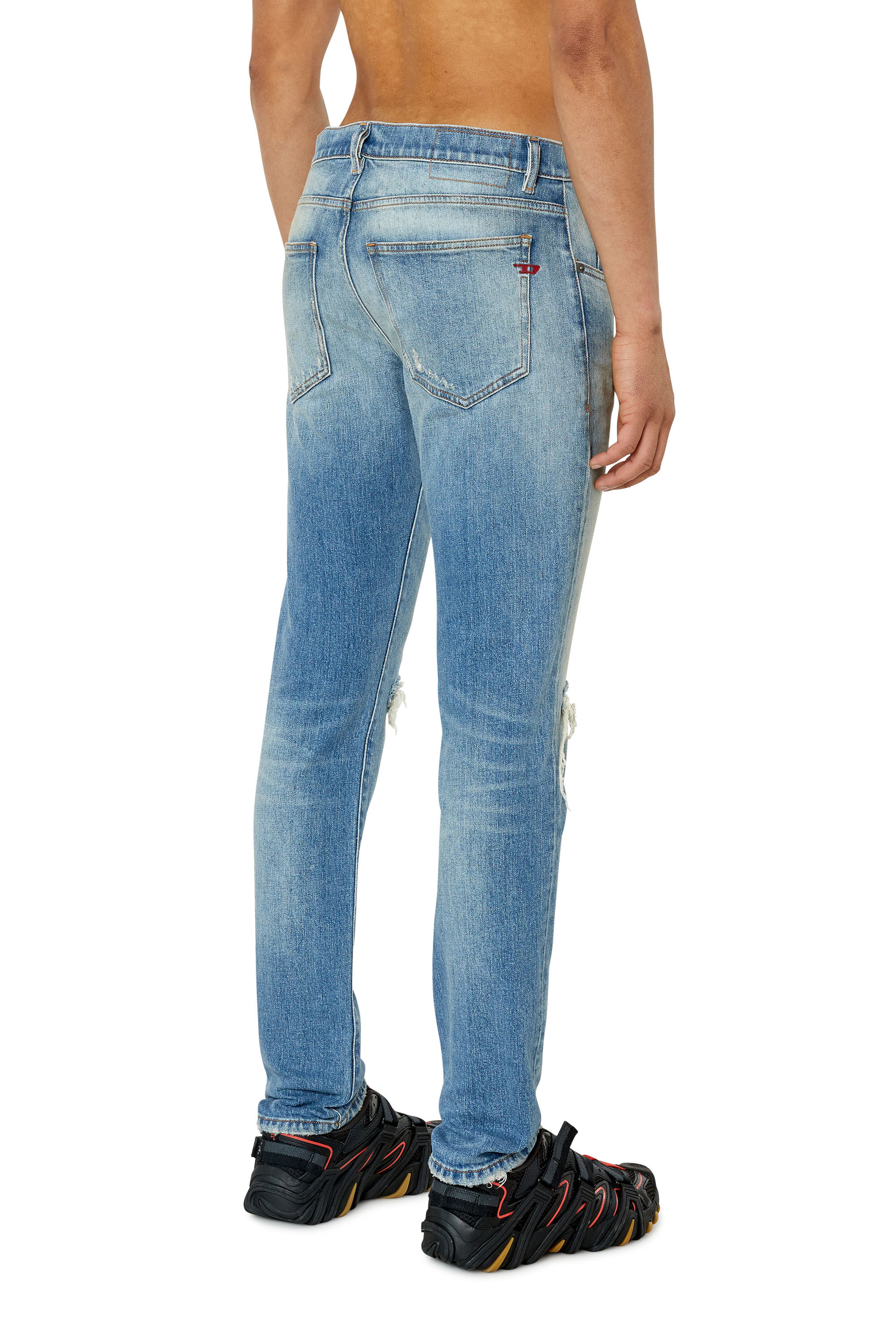 Diesel - 2019 D-Strukt 007P3 Slim Jeans, Light Blue - Image 4