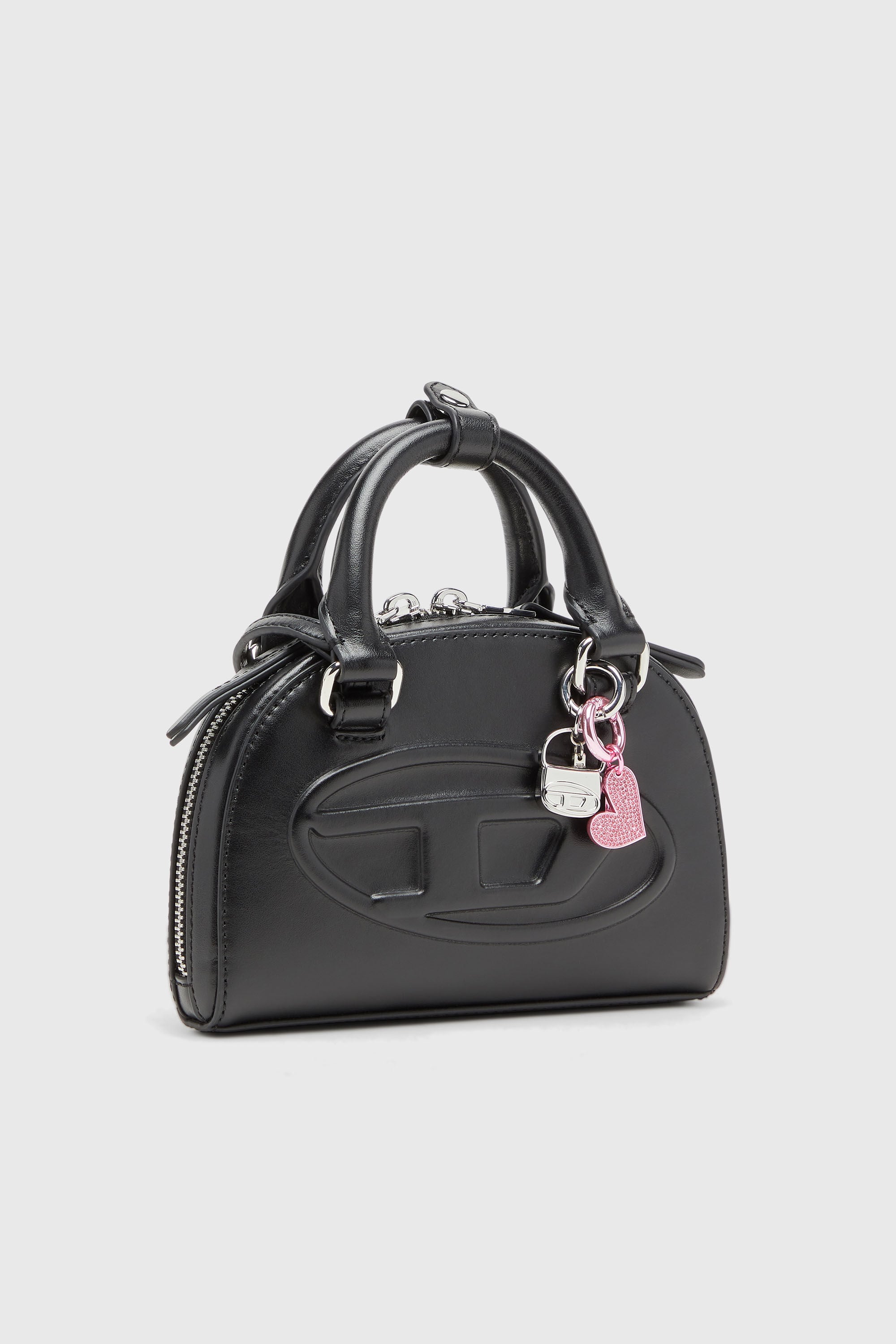 Diesel - 1DR DOME CROSSBODY XS, Woman's 1DR Dome-Slim bowling bag in nappa leather in Black - 7