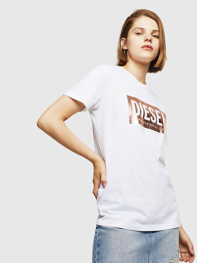 Womens T Foil T Shirt Diesel Online Store
