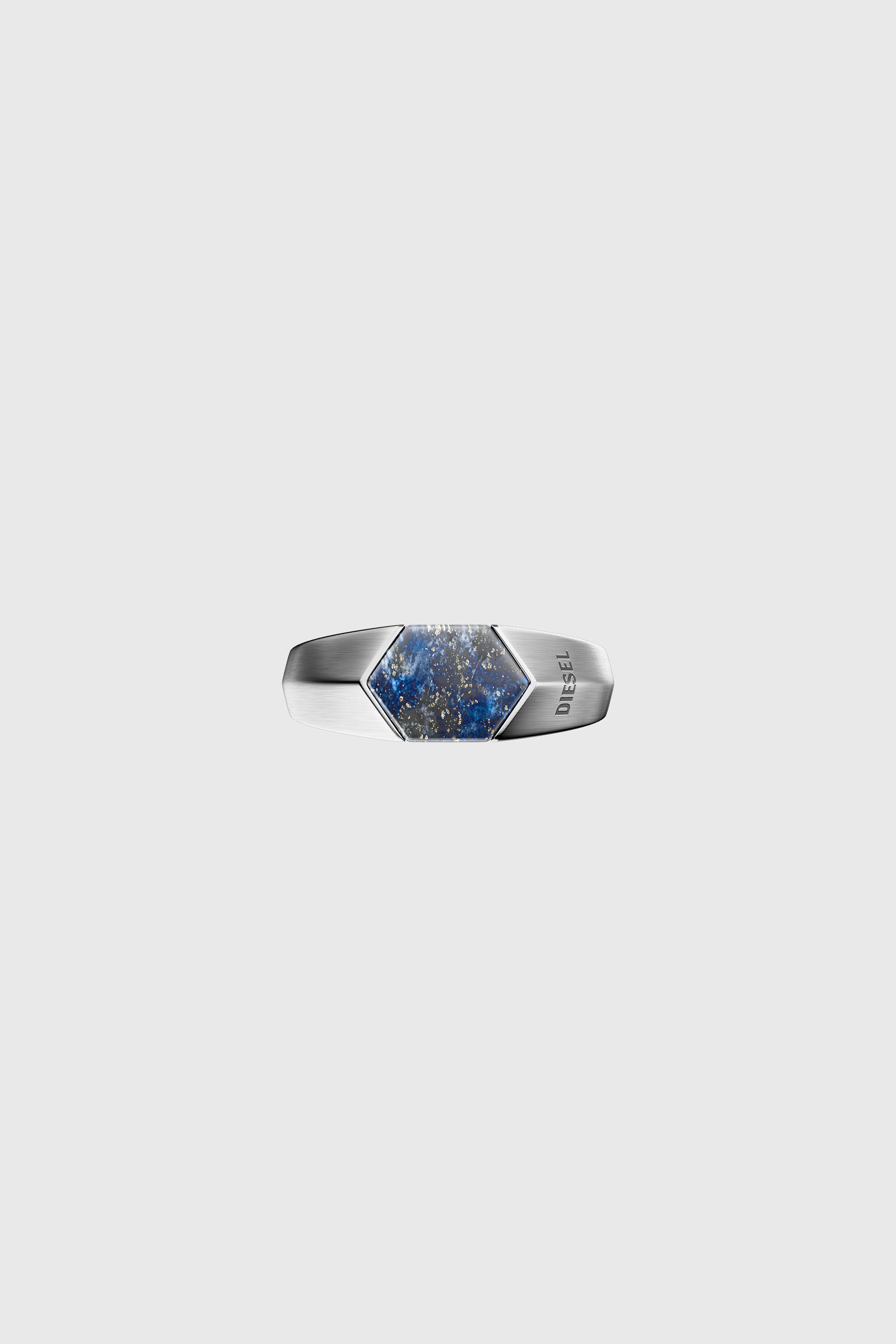 Diesel - DX1712040, Unisex's Lapis Signet Ring in Silver/Blue - 3