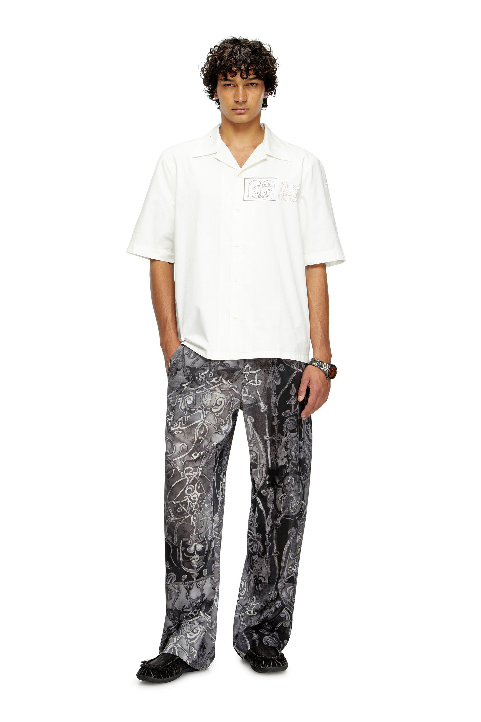 Diesel - S-BRACK-A-HGBS, Man's Shirt with sword print in null - 1