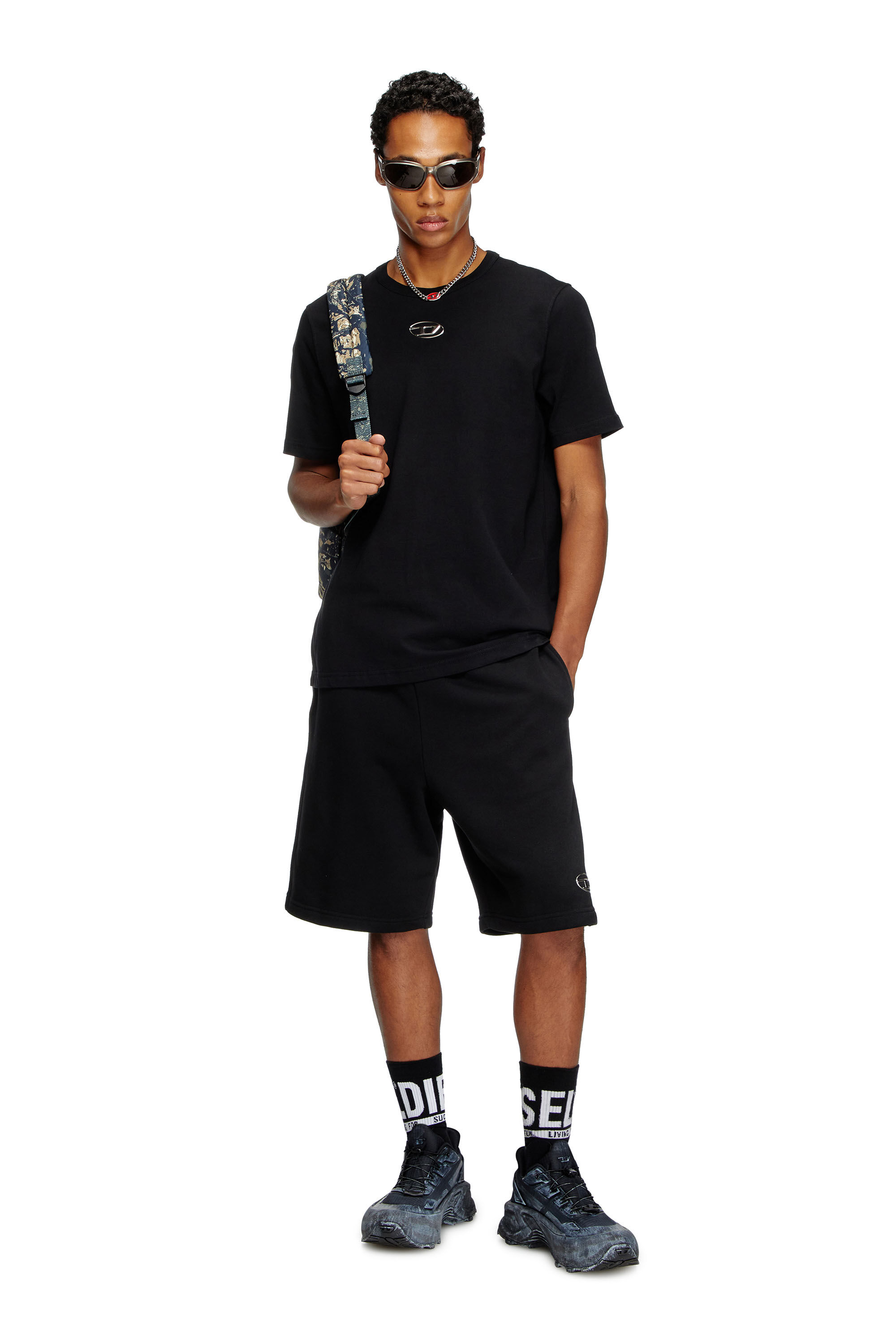 Diesel - SKM-RAY-THREEPACK, Man's 3-pack of logo cuff socks in Black/Grey - 2