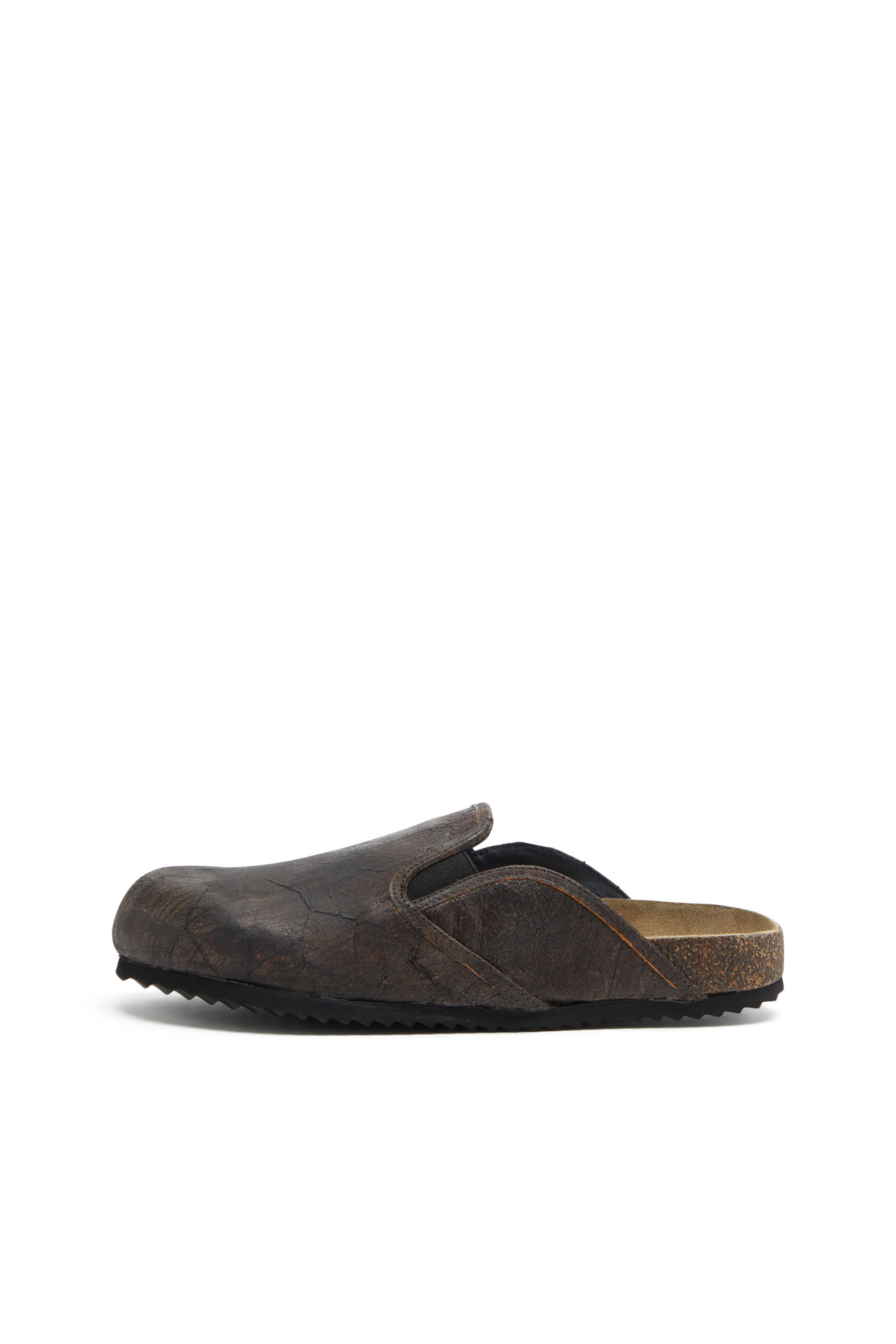 Diesel - D-WOODSTOCK SLIP-ON, Man's D-Woodstock-Clogs in crackle-effect suede in Brown - 7