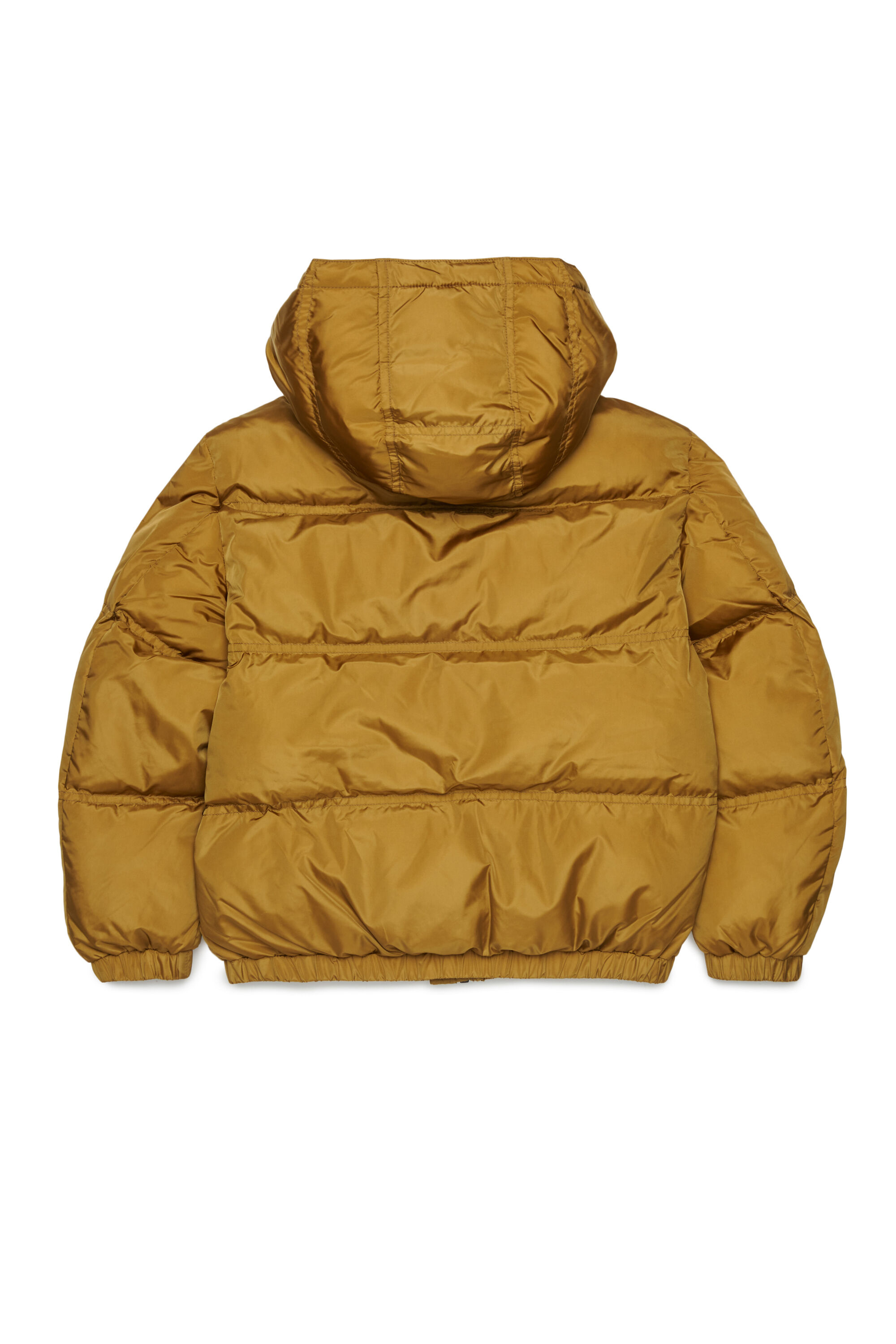 Diesel - JRIVON, Unisex's Hooded puffer jacket with oversized pockets in Brown - 2