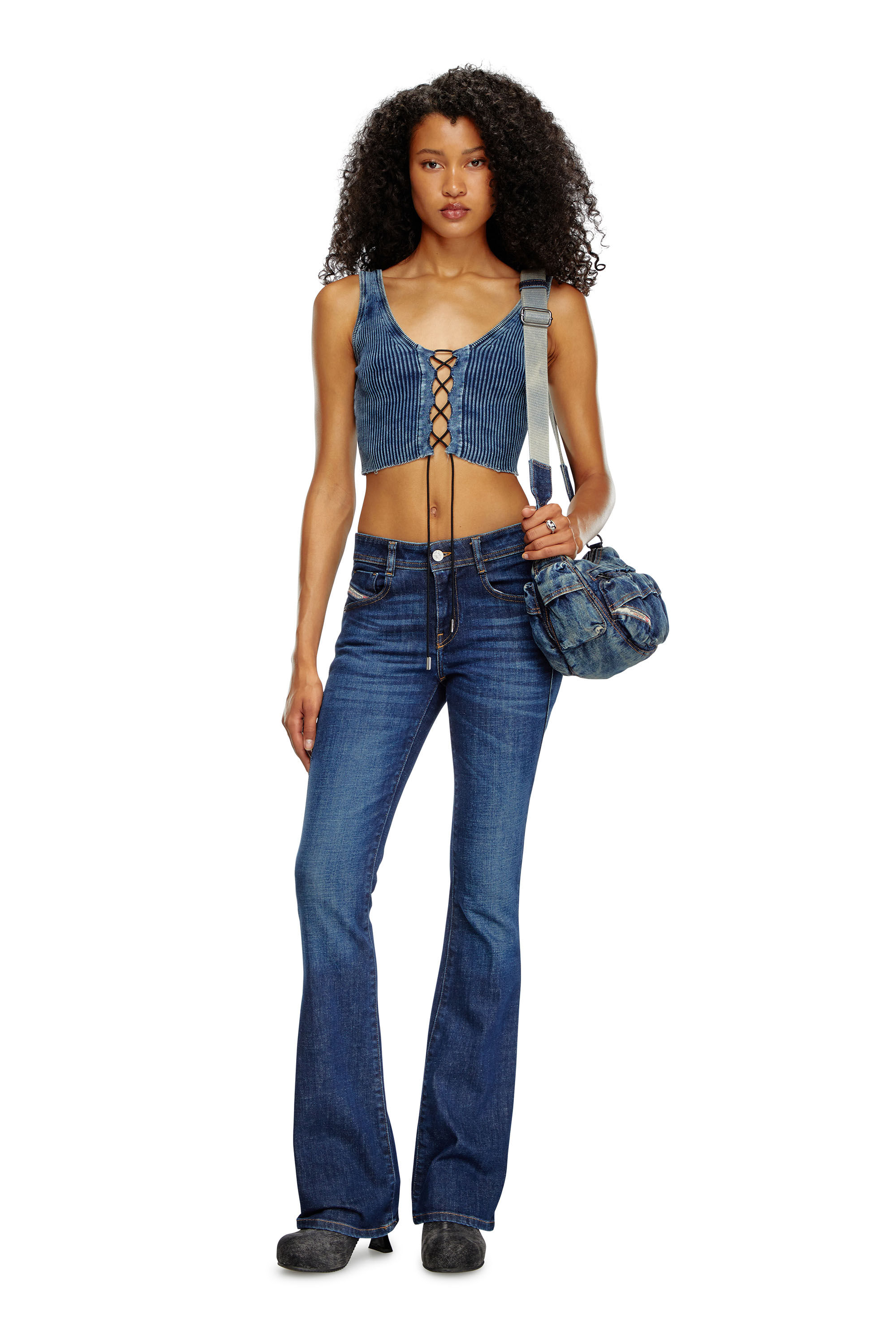 Diesel - 1969 D-Ebbey 09B90 Bootcut and Flare Jeans, Dark Blue - Image 1