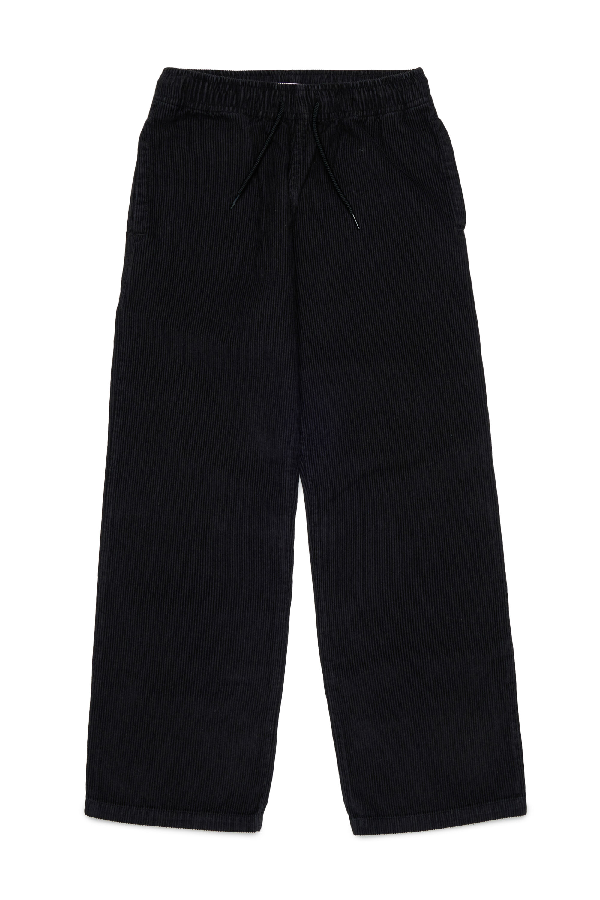 Diesel - PMILL, Man's Corduroy pants with drawstring waist in Black - 1