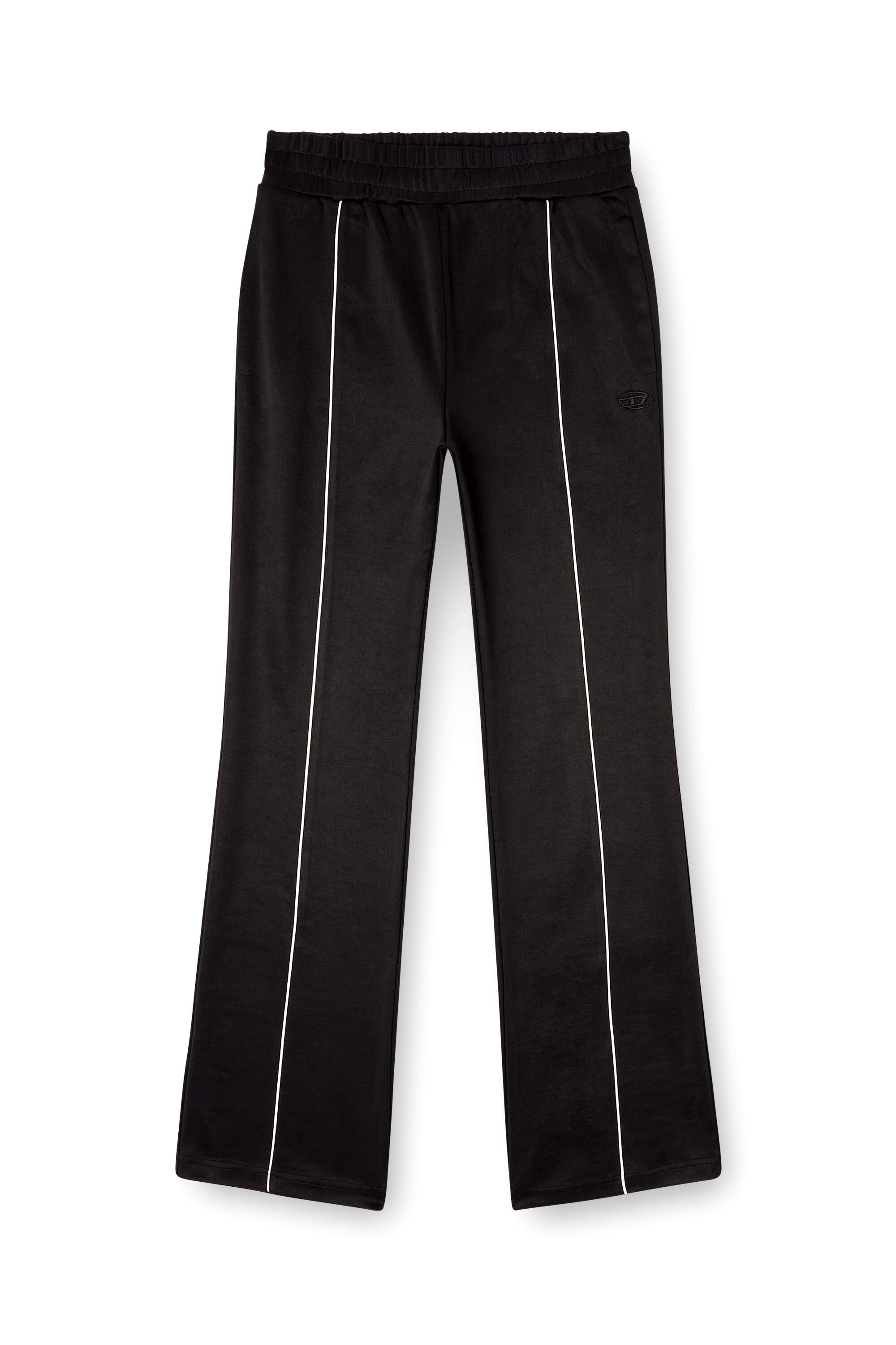 Diesel - P-LOCKINGIN-OD, Woman's Track pants with contrast piping in Black/White - 2