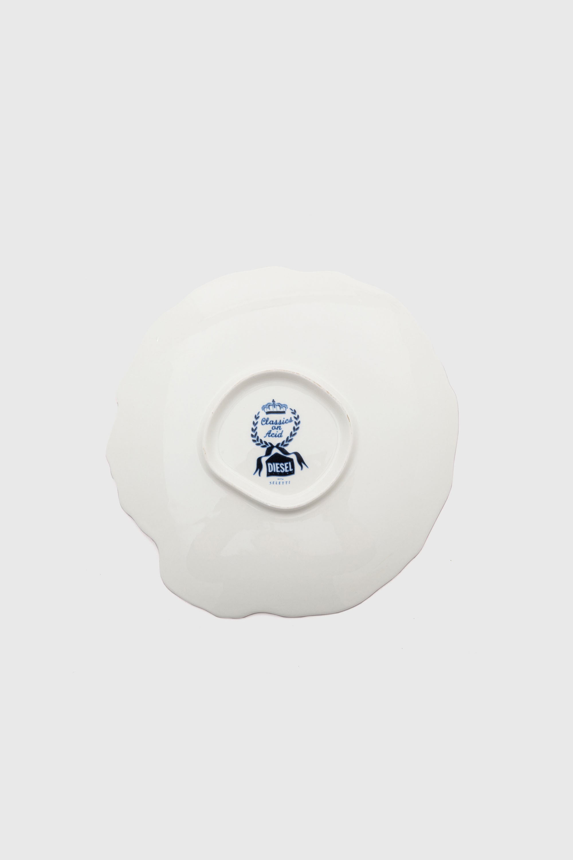Diesel - 11233 DESSERT PLATE IN PORCELAIN"CLASSIC, Unisex's Porcelain dessert plate in White/Blue - 2