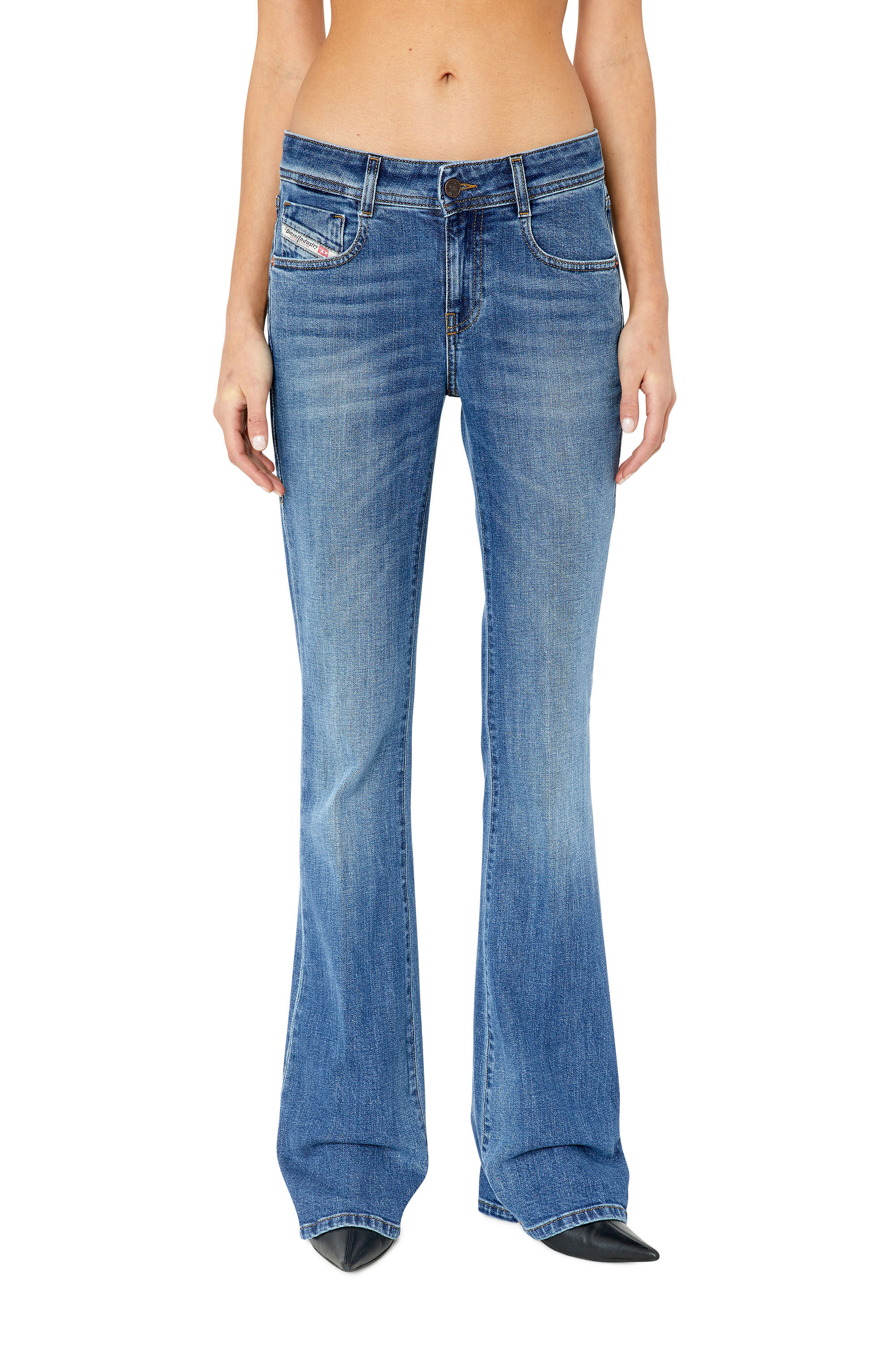 Diesel - 1969 D-Ebbey E86AM Bootcut and Flare Jeans, Medium blue - Image 3