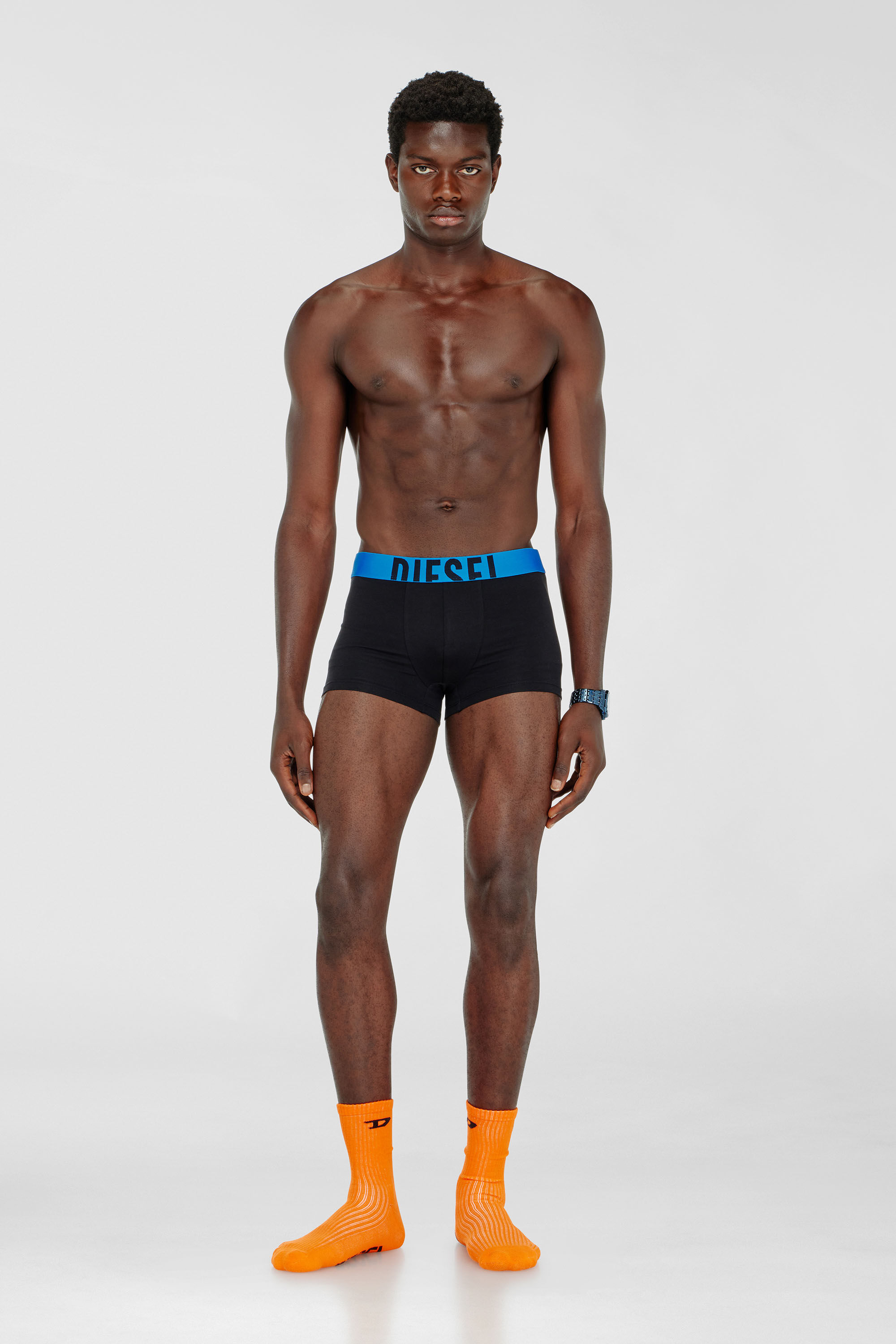 Diesel - DAMIEN-D-POP-3PACK-40, Man's Three-pack boxer briefs in stretch cotton in Black - 1