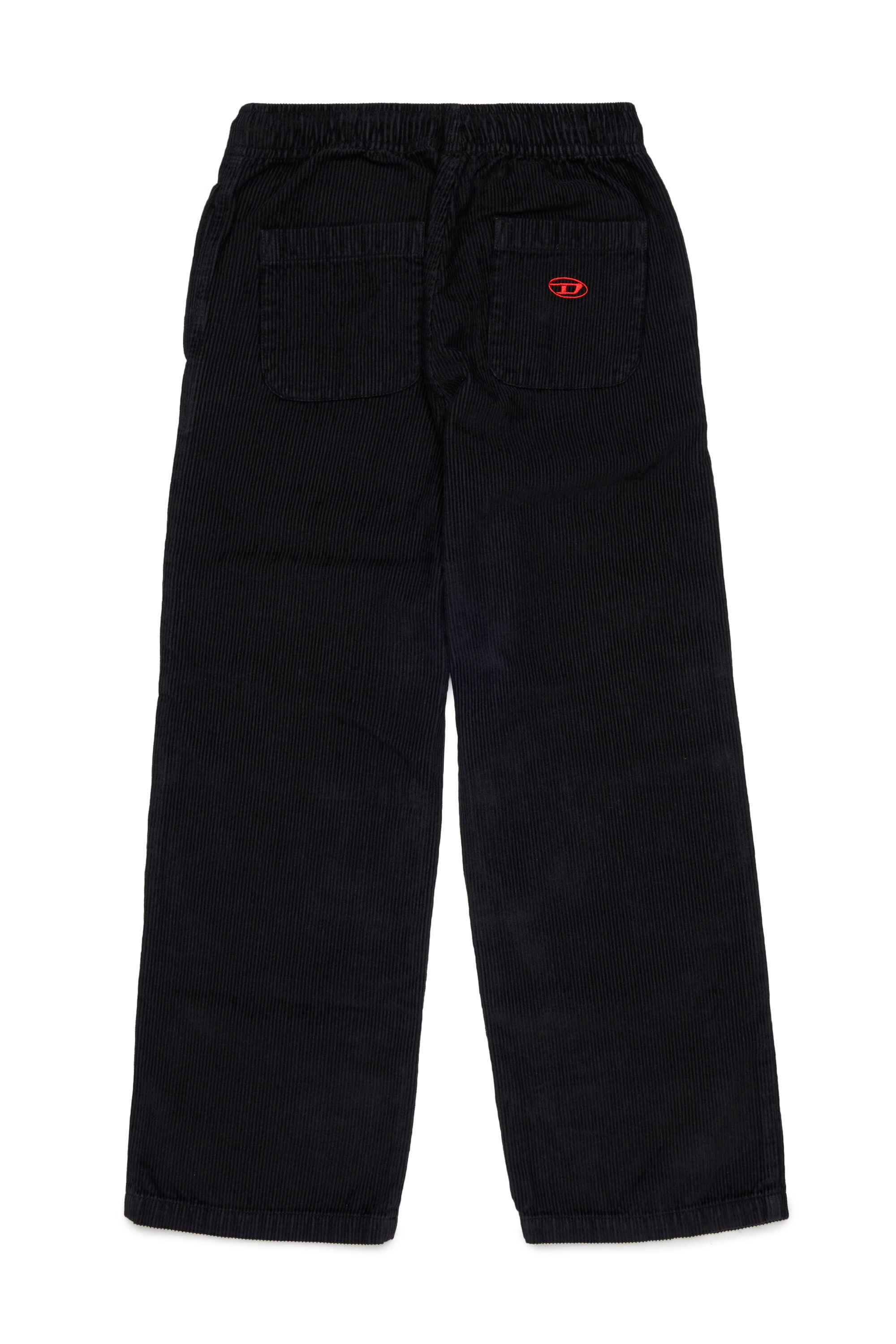 Diesel - PMILL, Man's Corduroy pants with drawstring waist in Black - 2