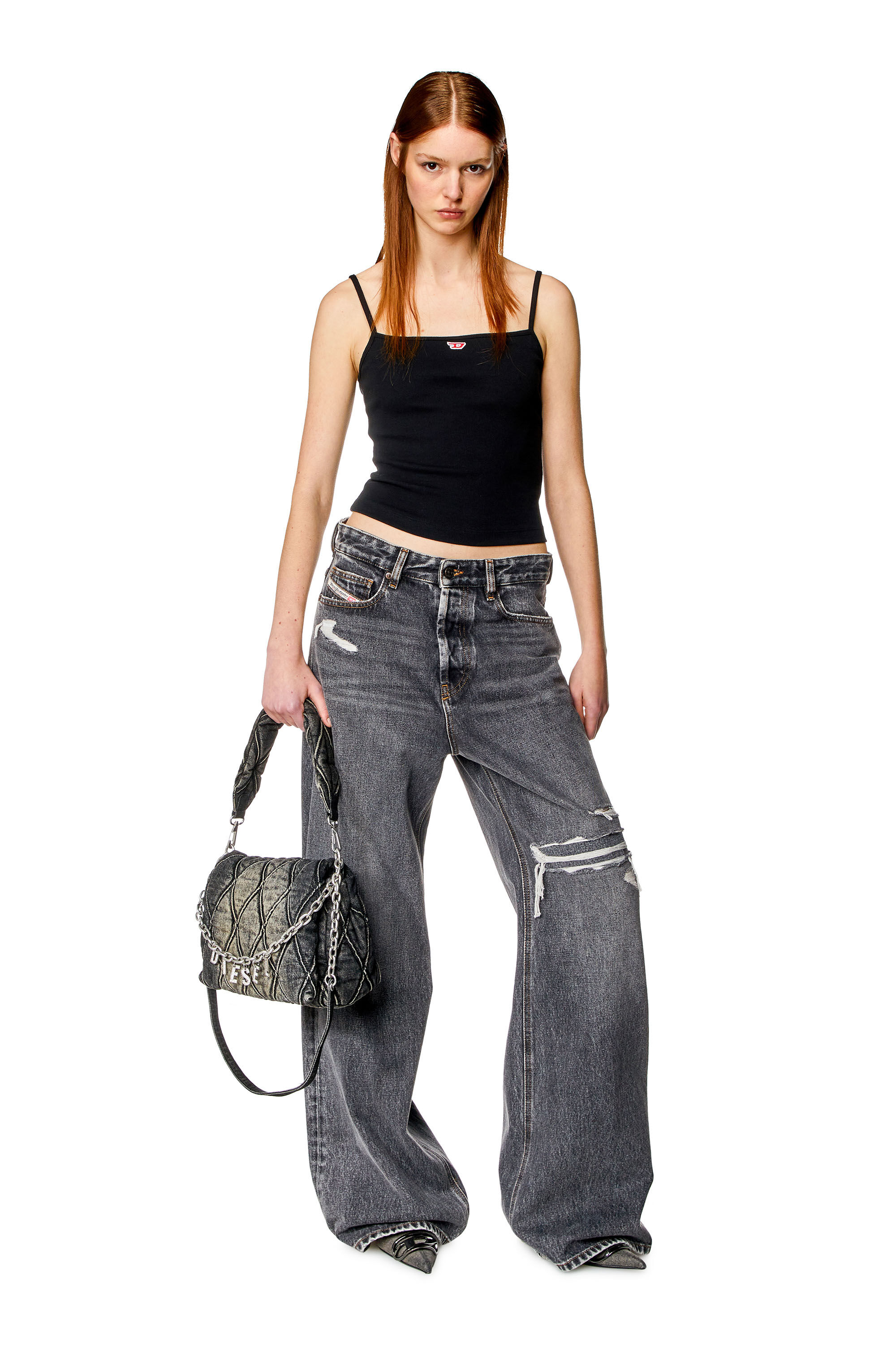 Diesel - 1996 D-Sire 007F6 Straight Jeans, Black/Dark grey - Image 1