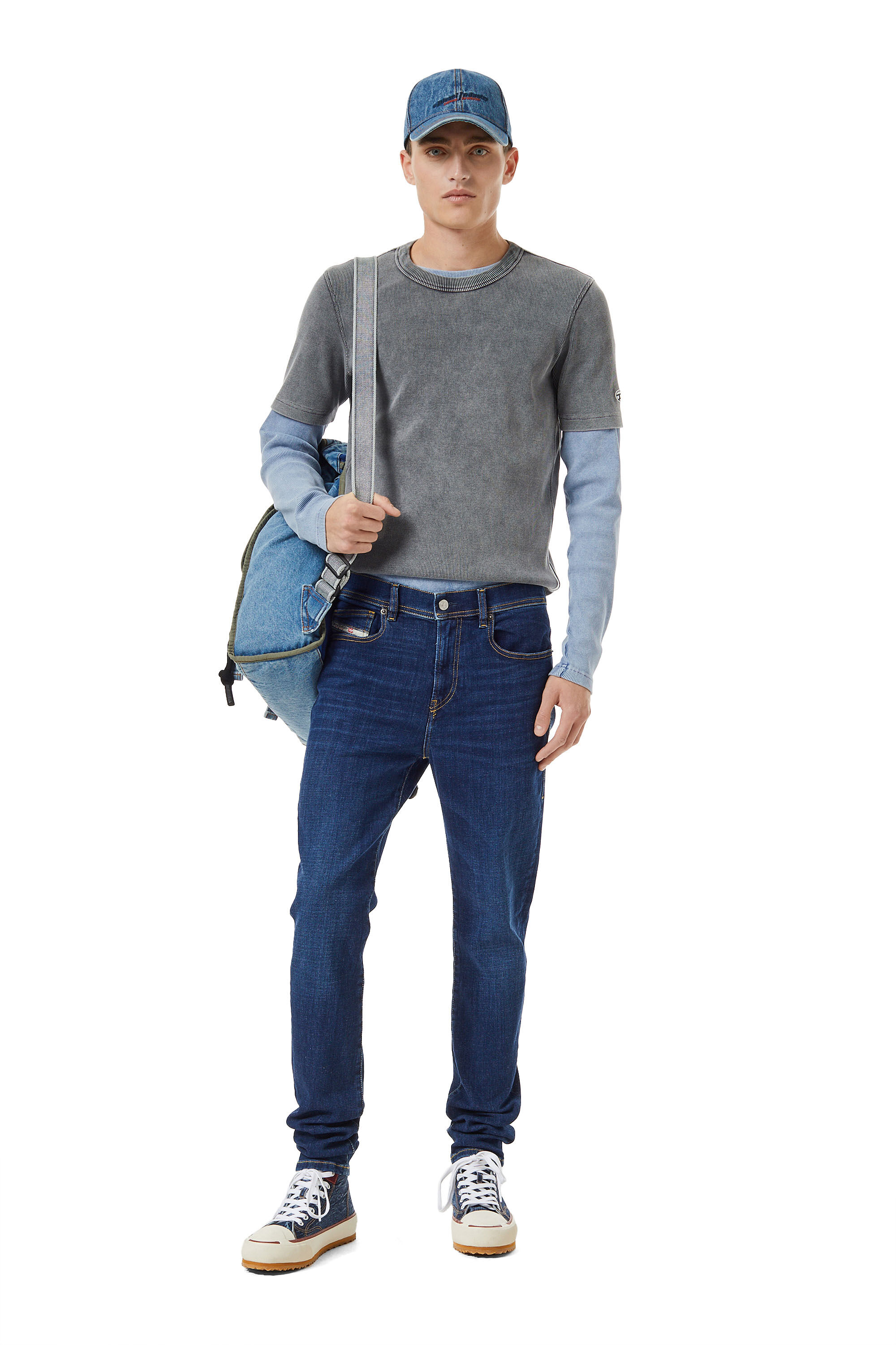Diesel - 1983 D-Amny 09B98 Skinny Jeans, Dark Blue - Image 1