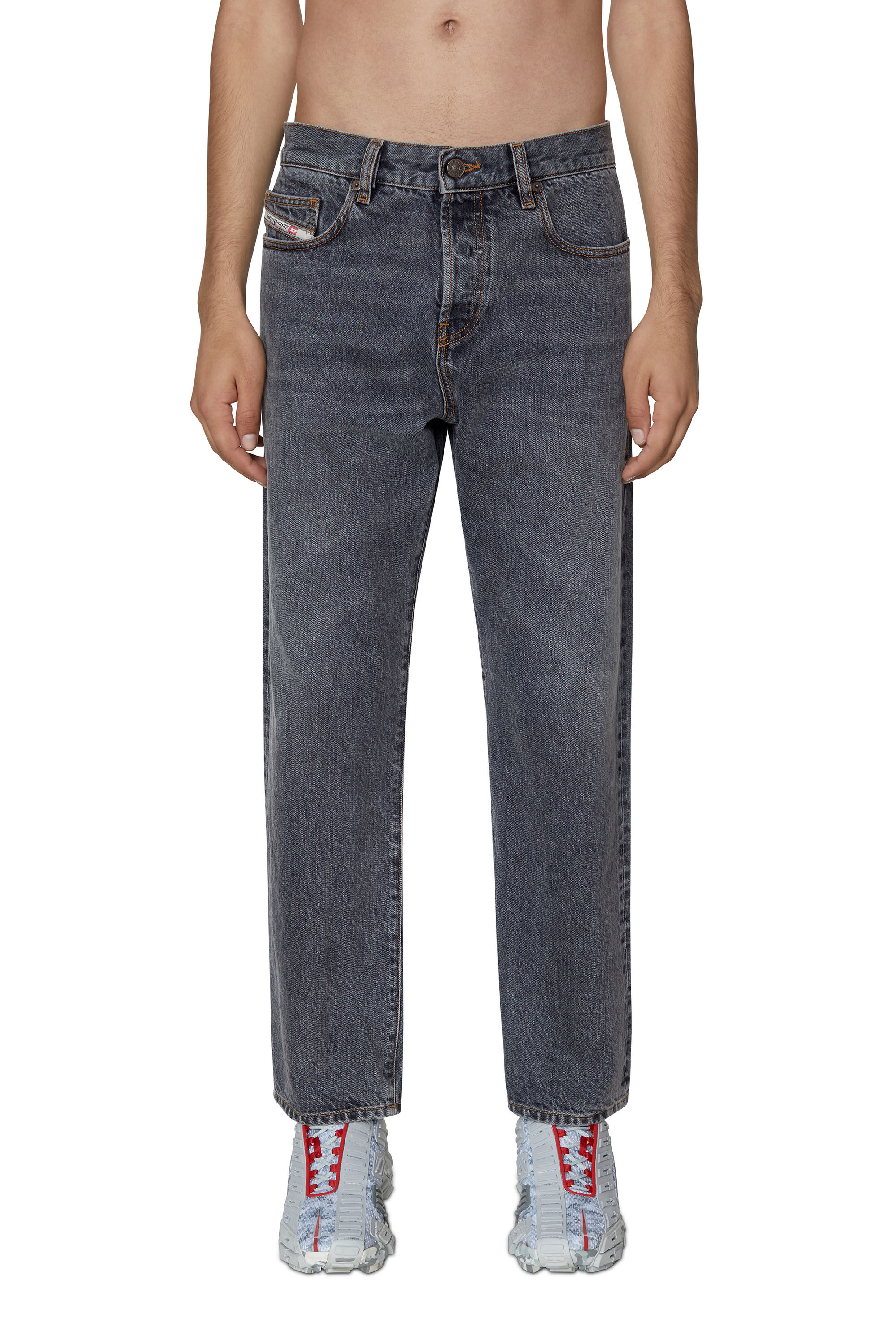 Diesel - 2020 D-Viker 007D3 Straight Jeans, Black/Dark grey - Image 2