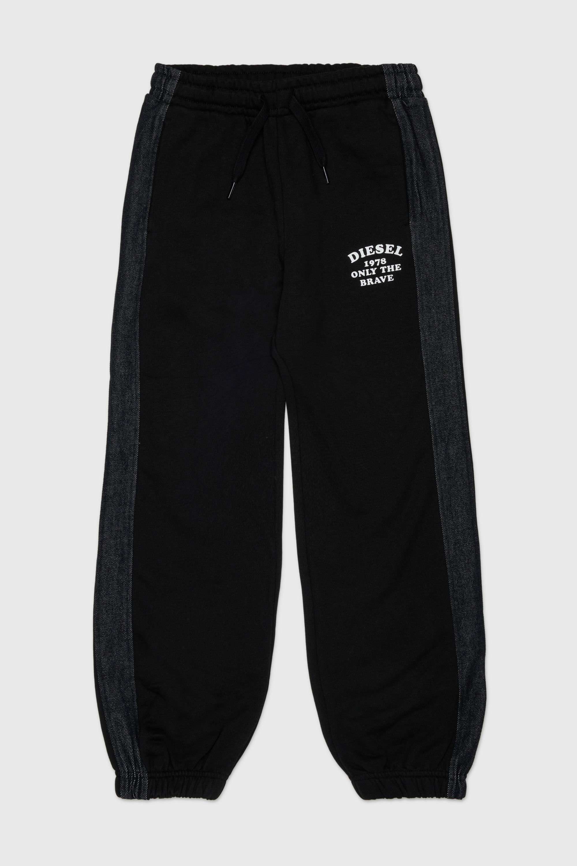 Diesel - PTEAN, Man's Sweatpants with denim side bands in Black - 1
