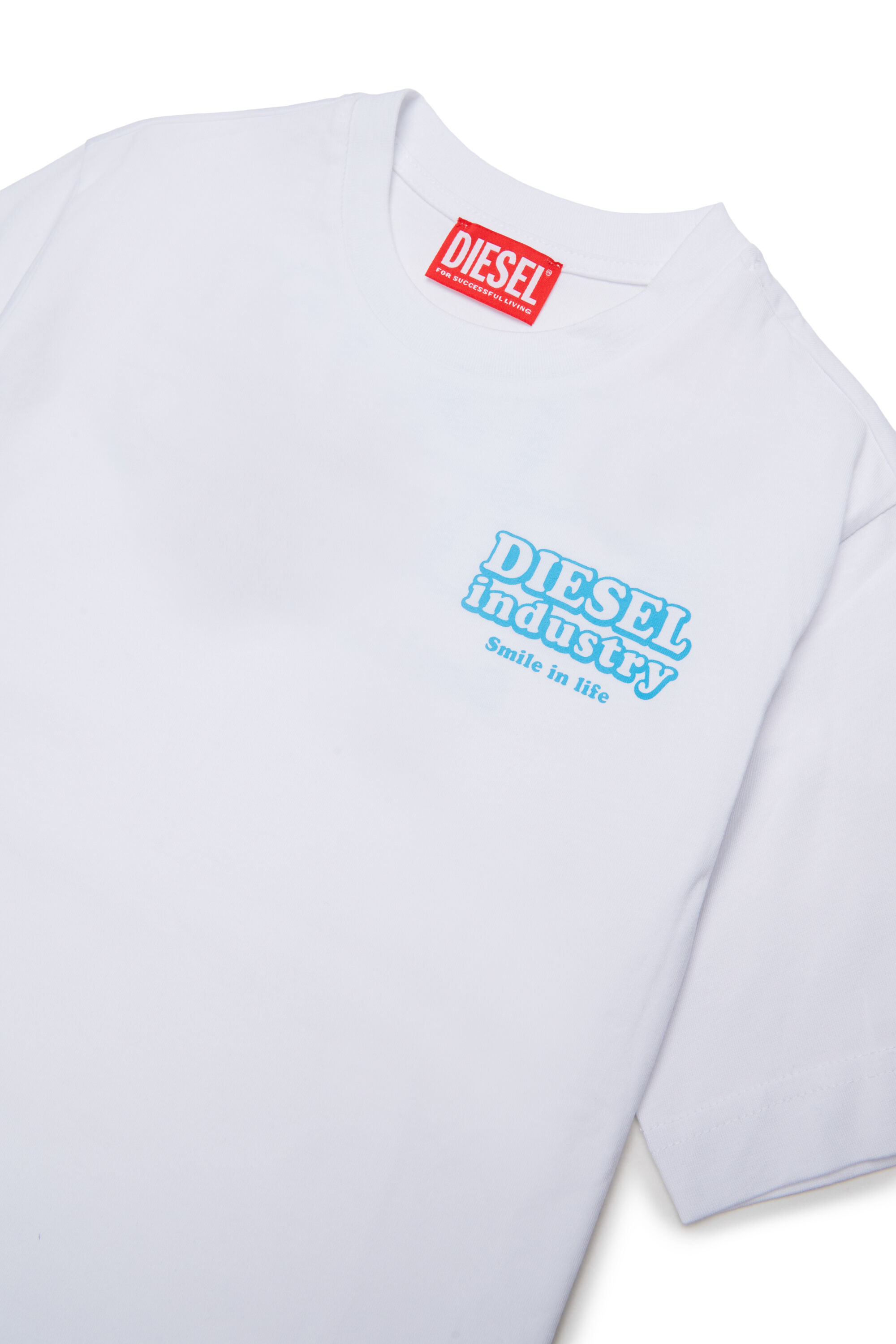 Diesel - TLODIM OVER, Man's T-shirt with Diesel Industry print in White - 3