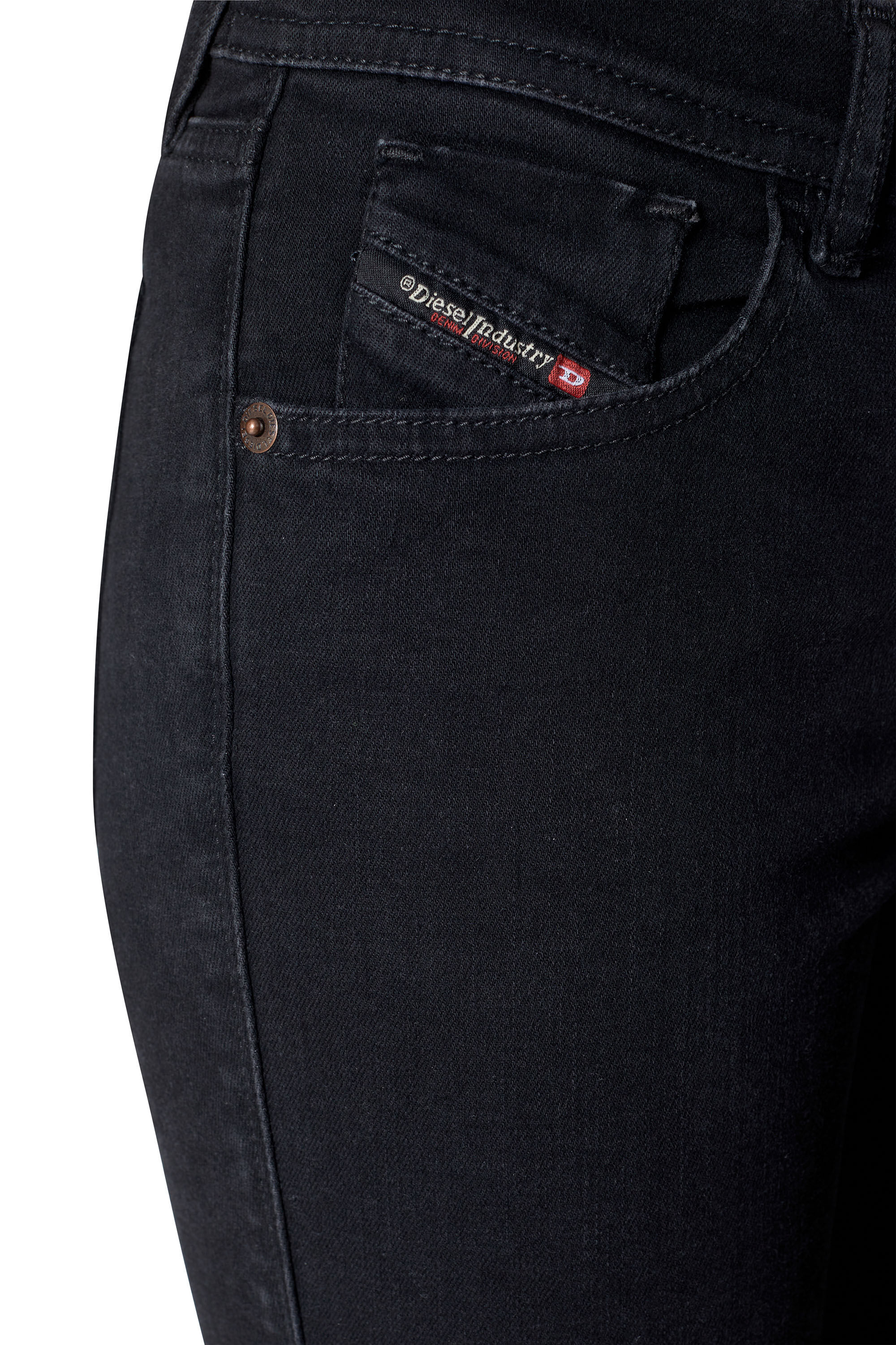 Diesel - 2018 SLANDY-LOW Z69VW Super skinny Jeans, Black/Dark grey - Image 6