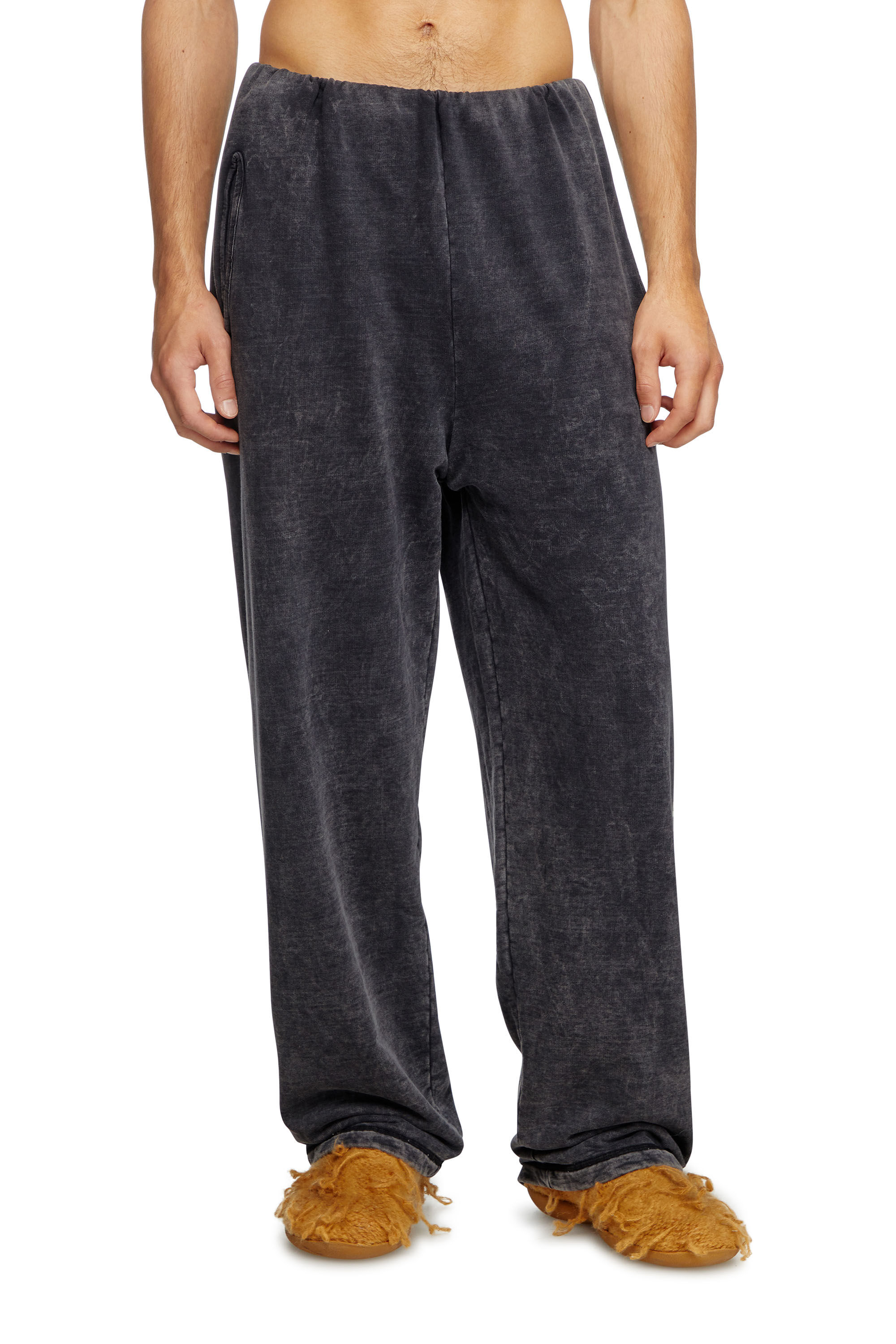 Diesel - P-LUIS, Man's Track pants with denim effect in Black - 2