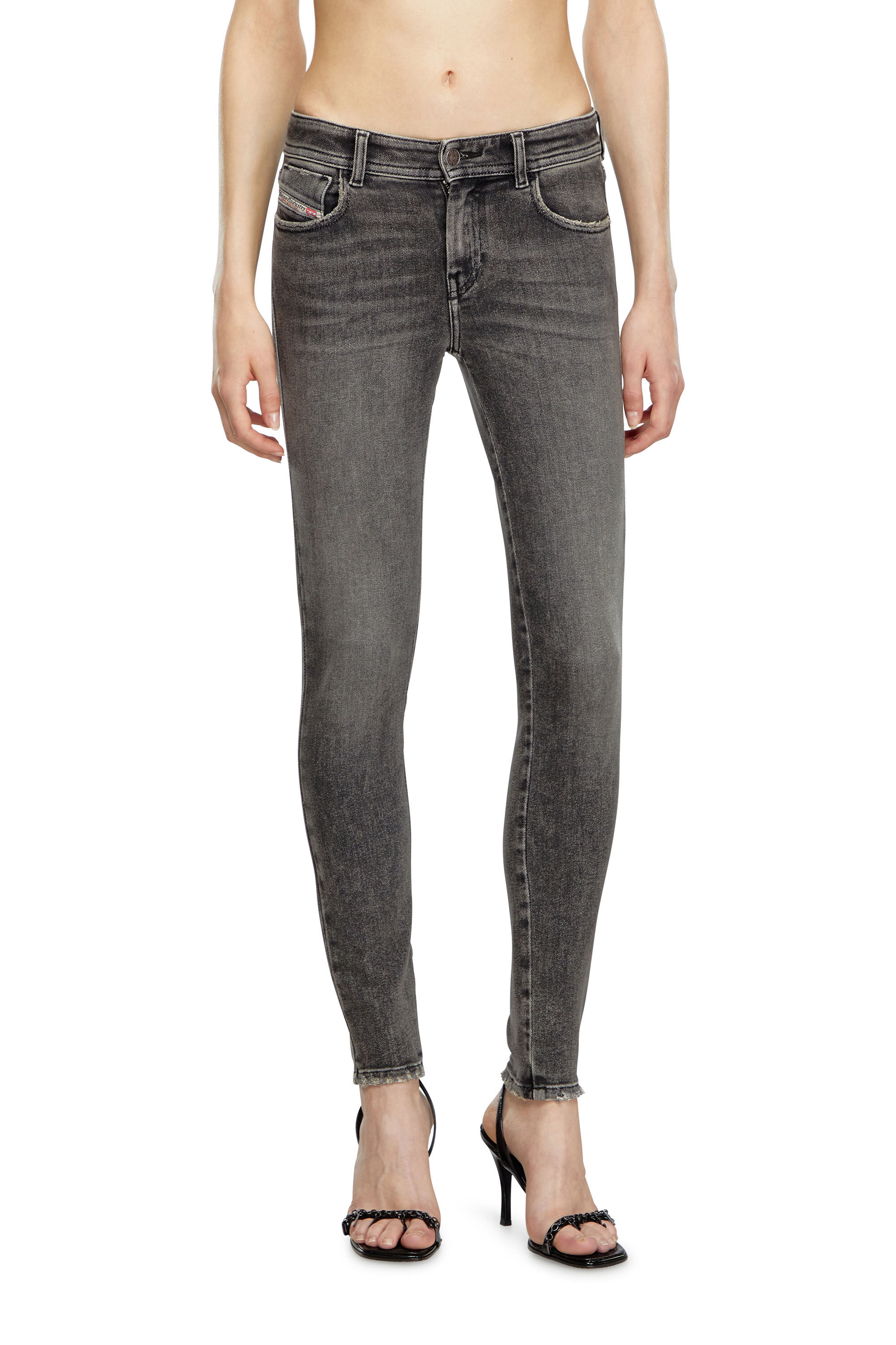 Women s Skinny Jeans Dark grey Diesel 2017 Slandy