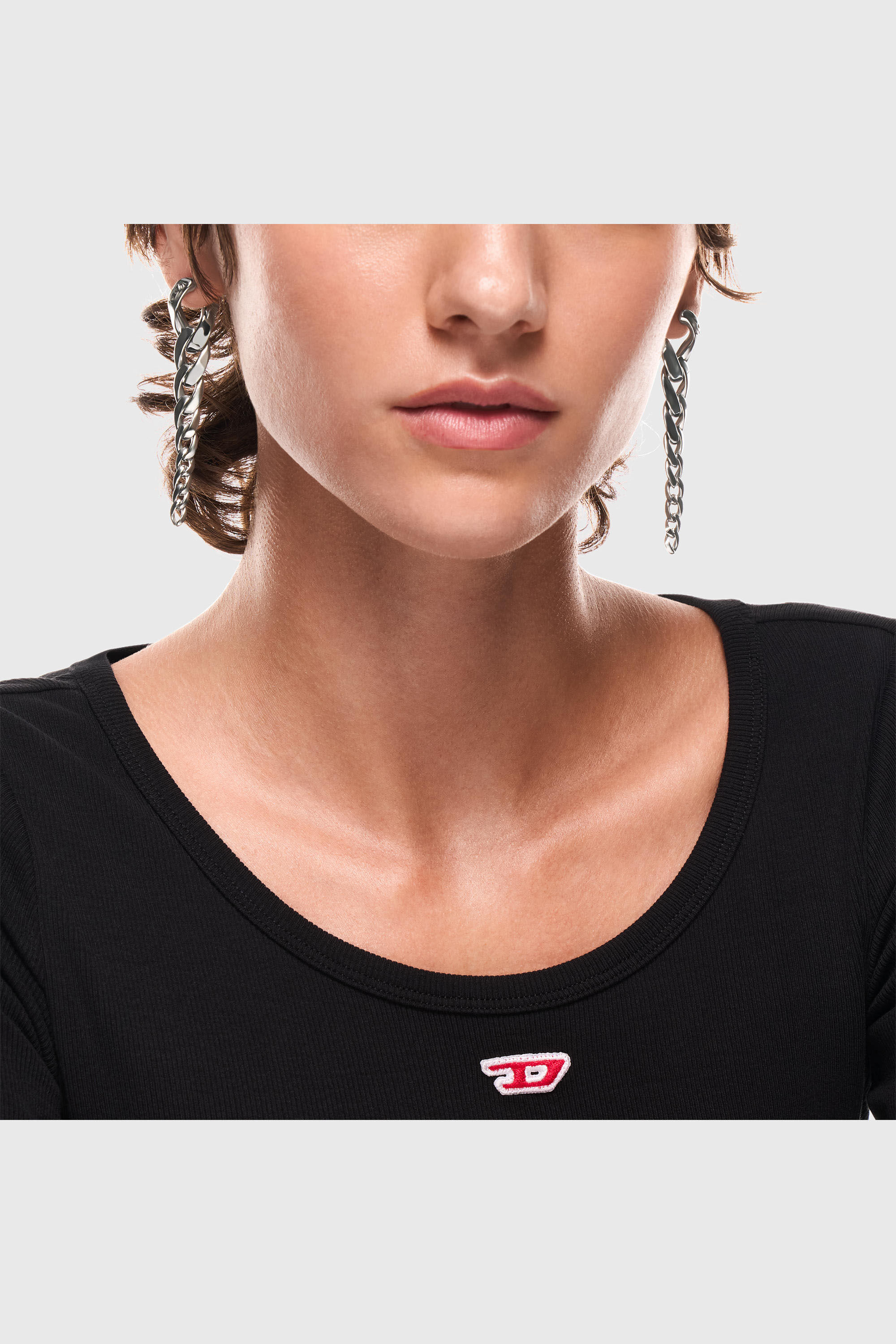 Diesel - DX1719040, Unisex's Stainless Steel Drop Earrings in Silver - 3