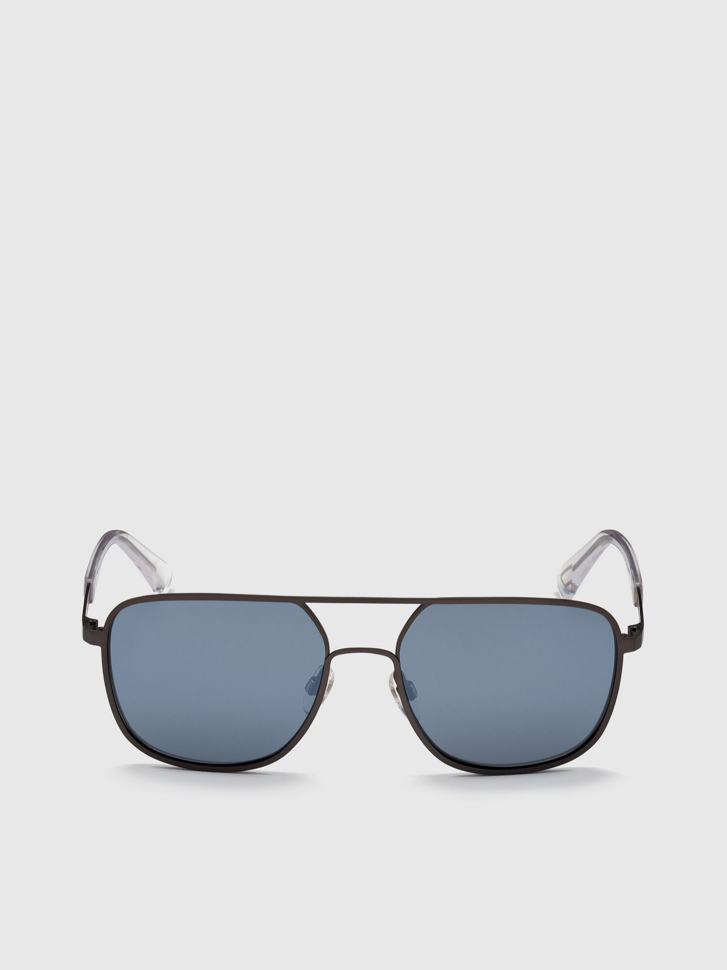 Diesel - DL0325, Man's Rectangular  glasses in metal with double bridge in Black - 1