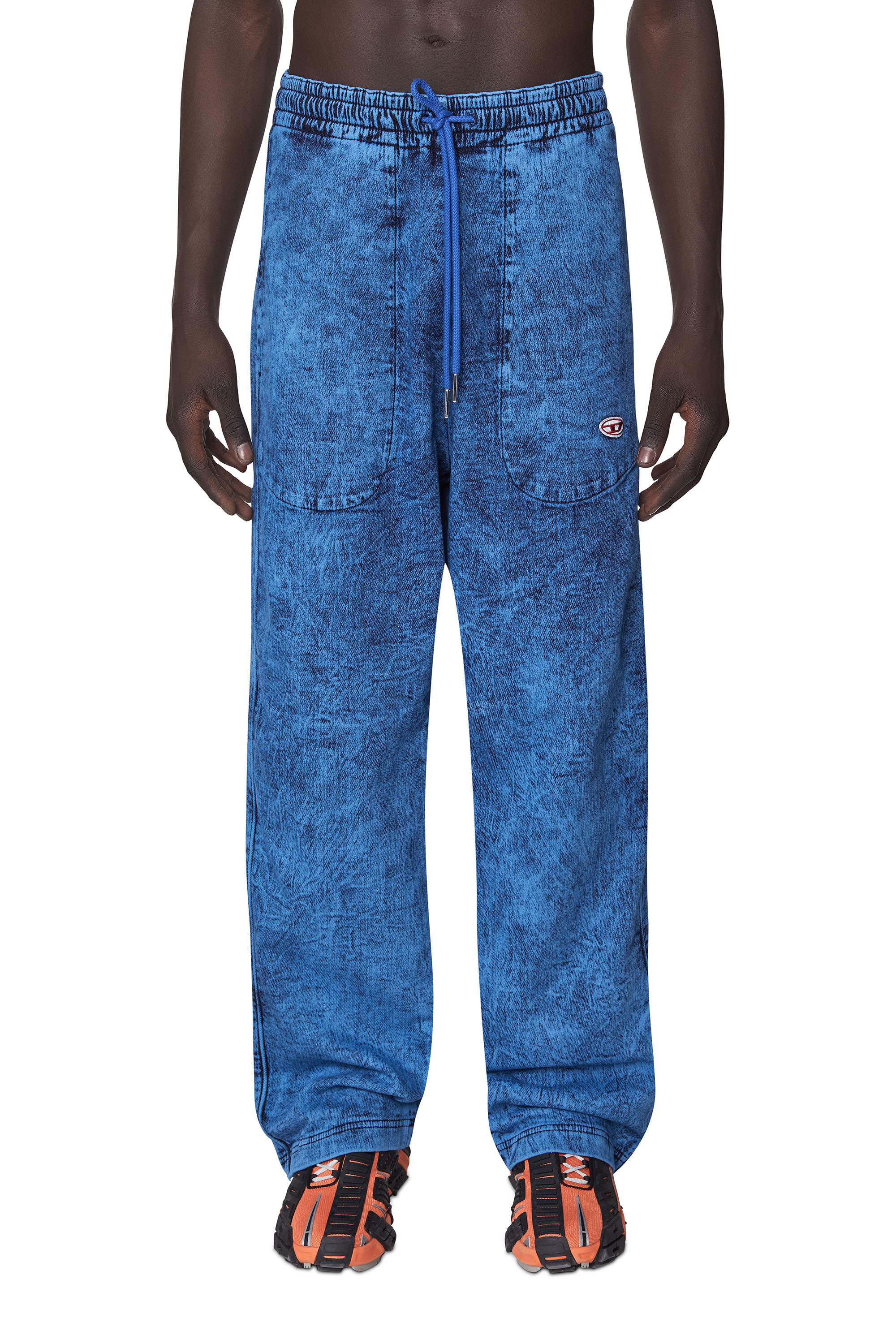 Diesel - D-Martians Track Denim 09D16 Straight, Blue - Image 3